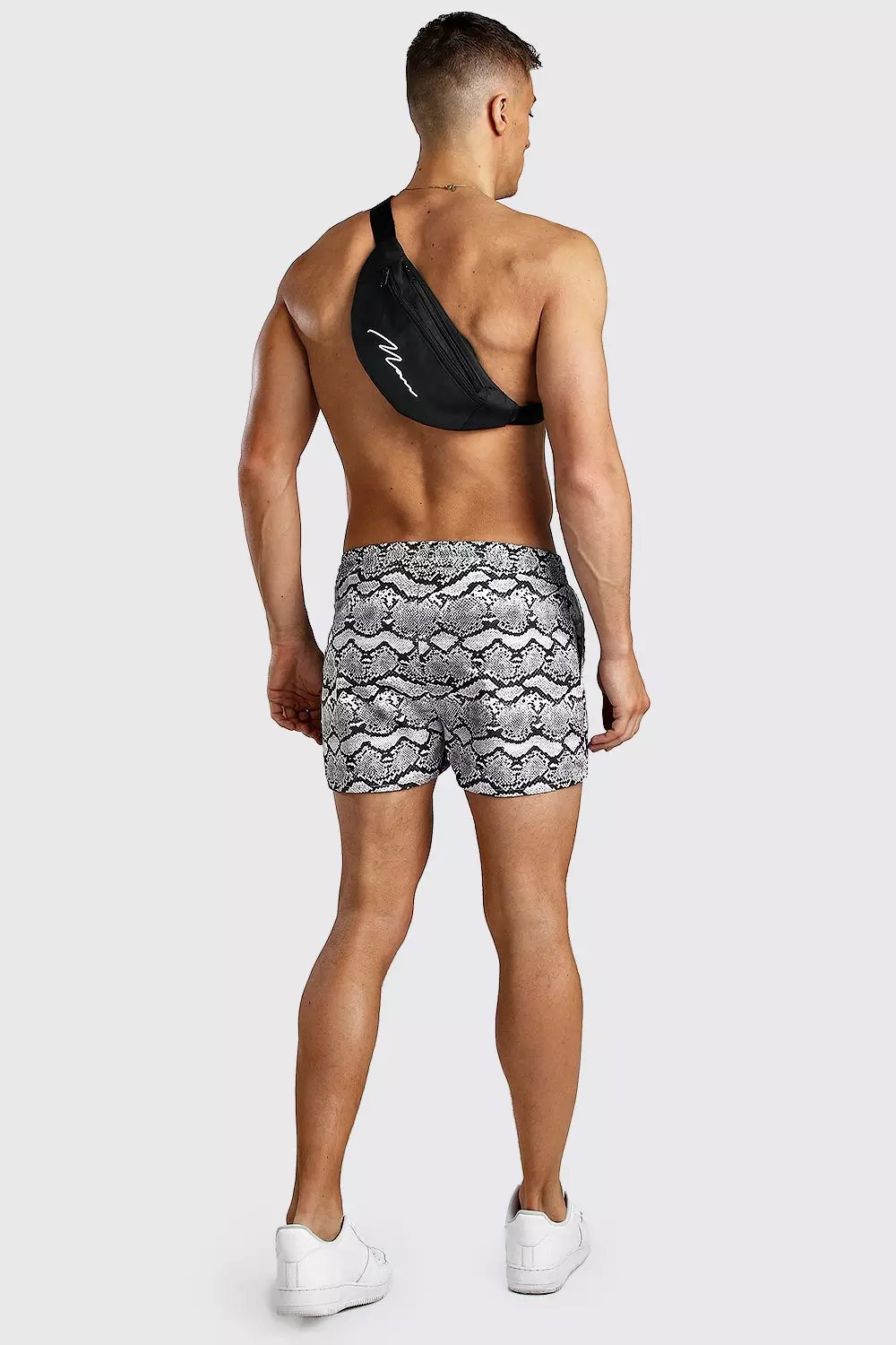 Snake print hot sale swim trunks