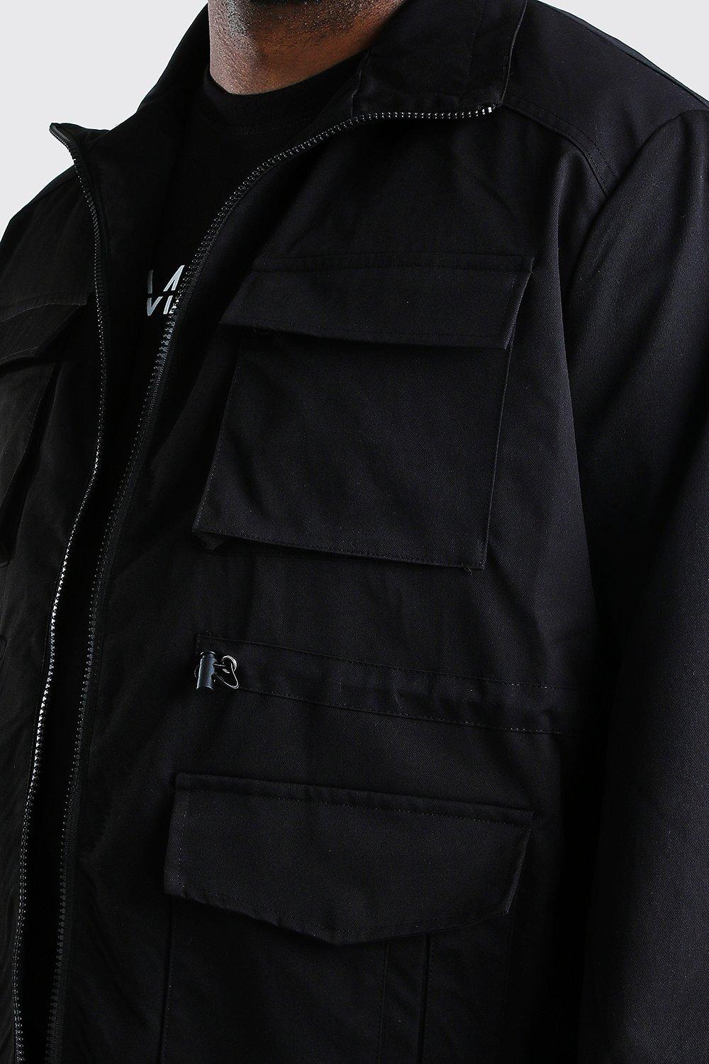 

Big And Tall 4 Pocket Utility Jacket, Black