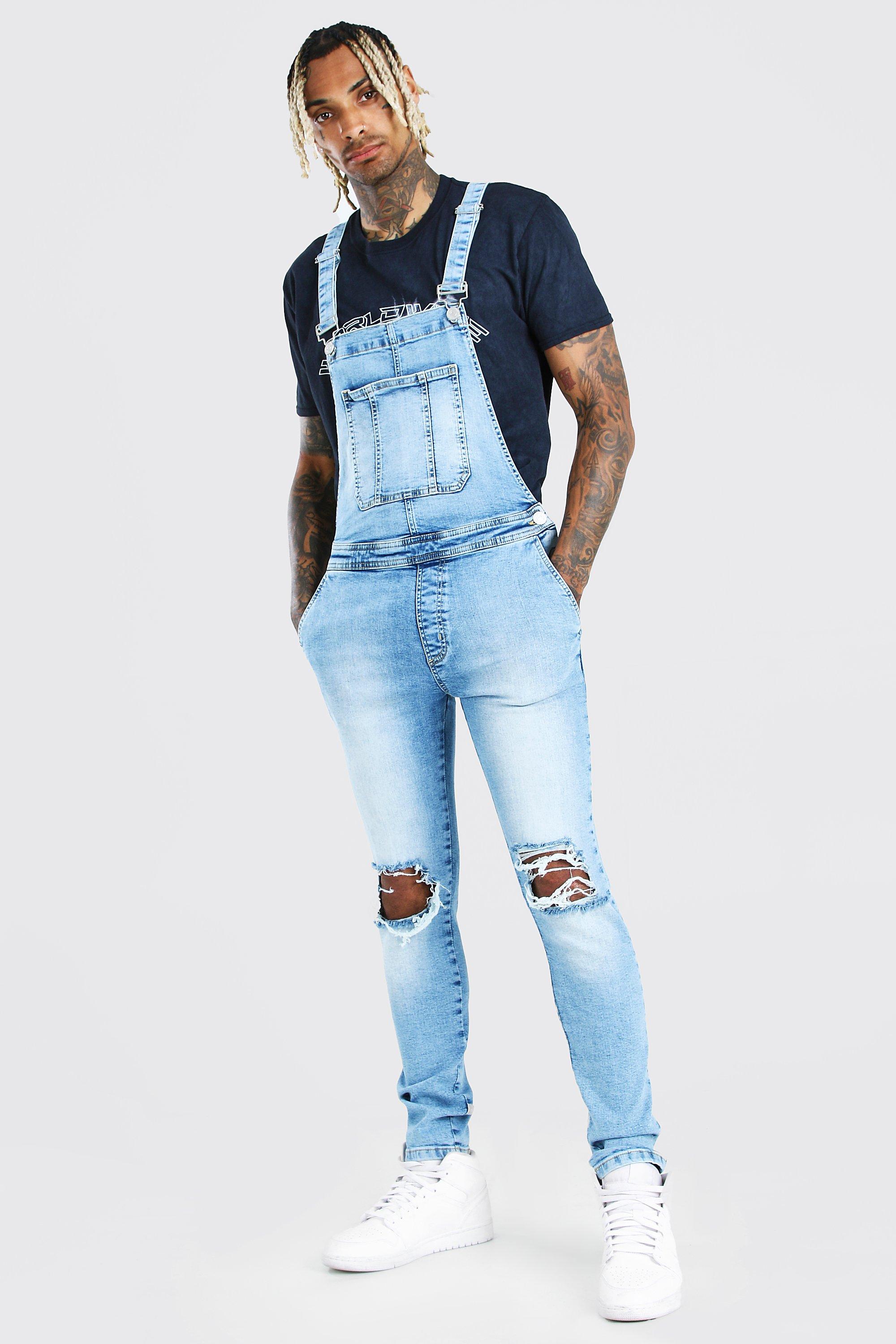 light denim overalls