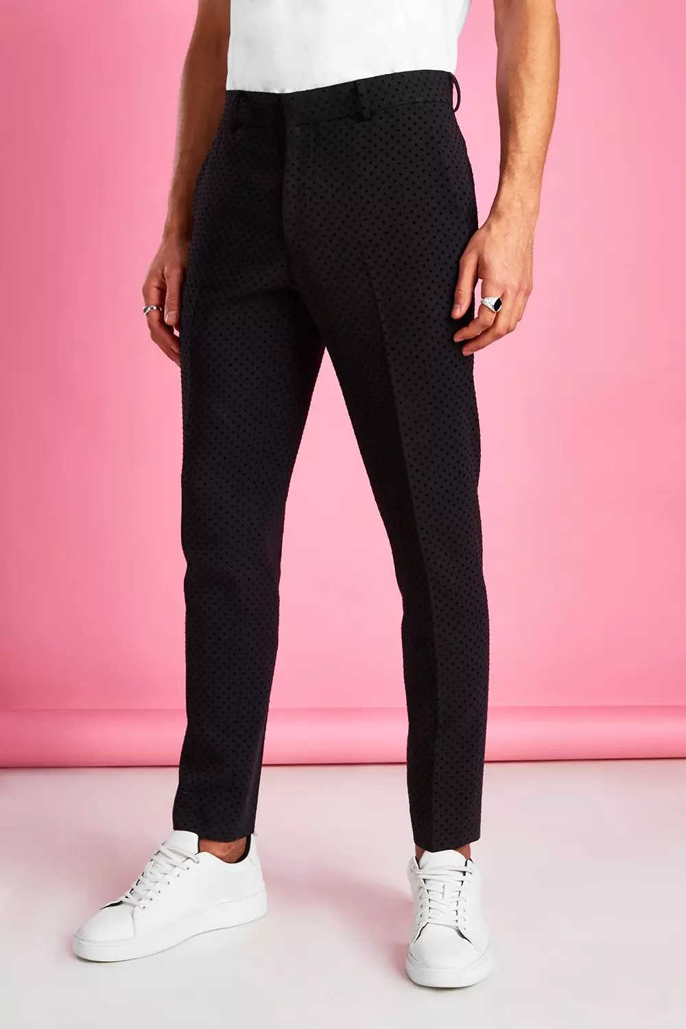 Skinny Fit Black Suit Pants