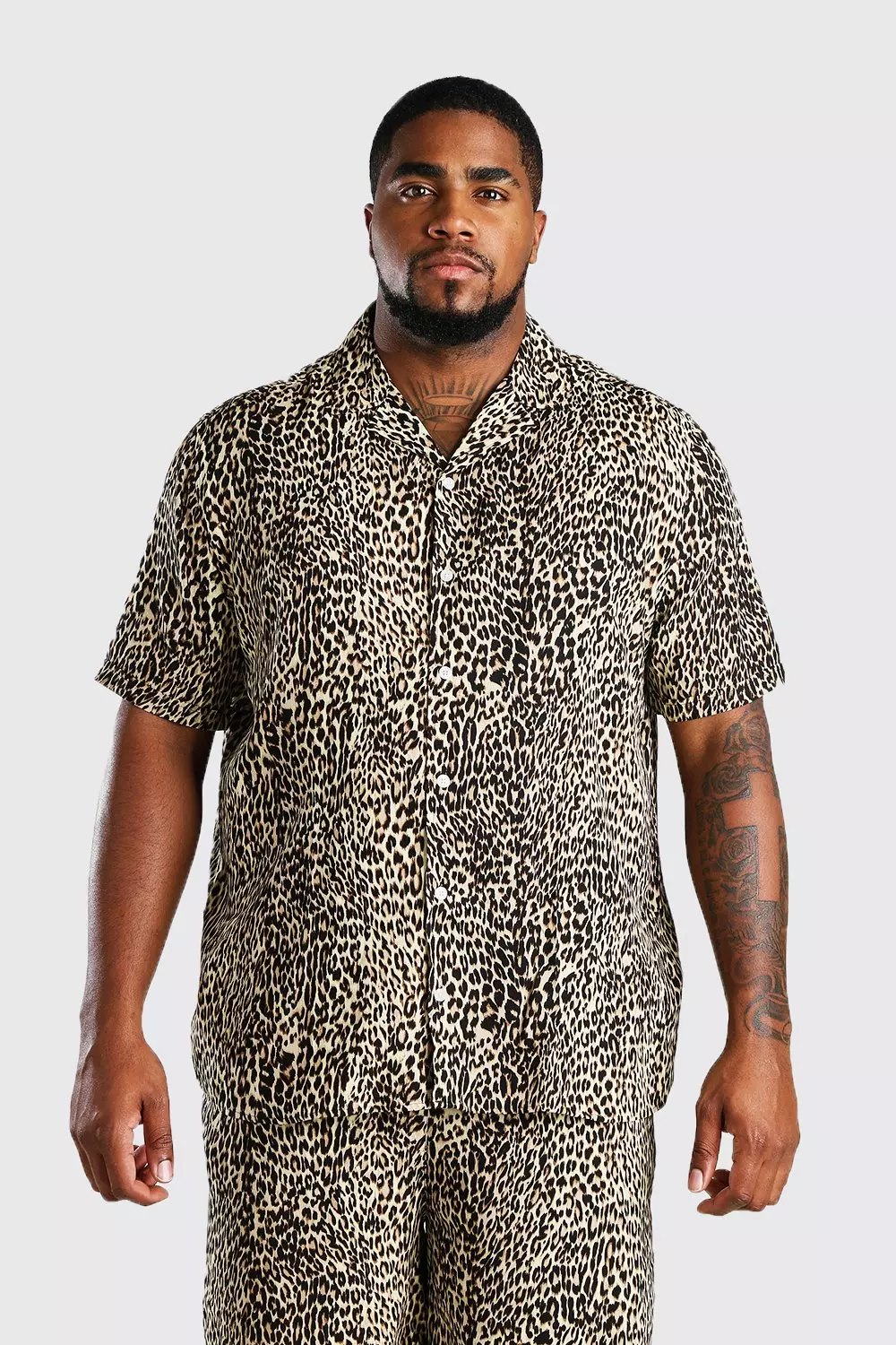 Plus size shop leopard print shirt