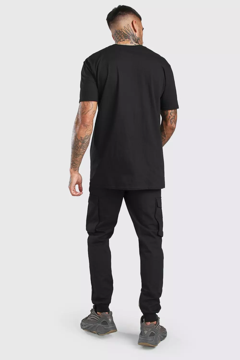 boohoo Mens NFL Oversized Multi Team Print T-Shirt - Black S