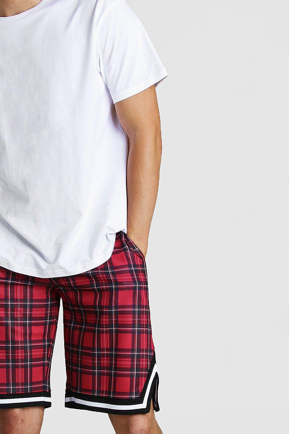 tartan basketball shorts