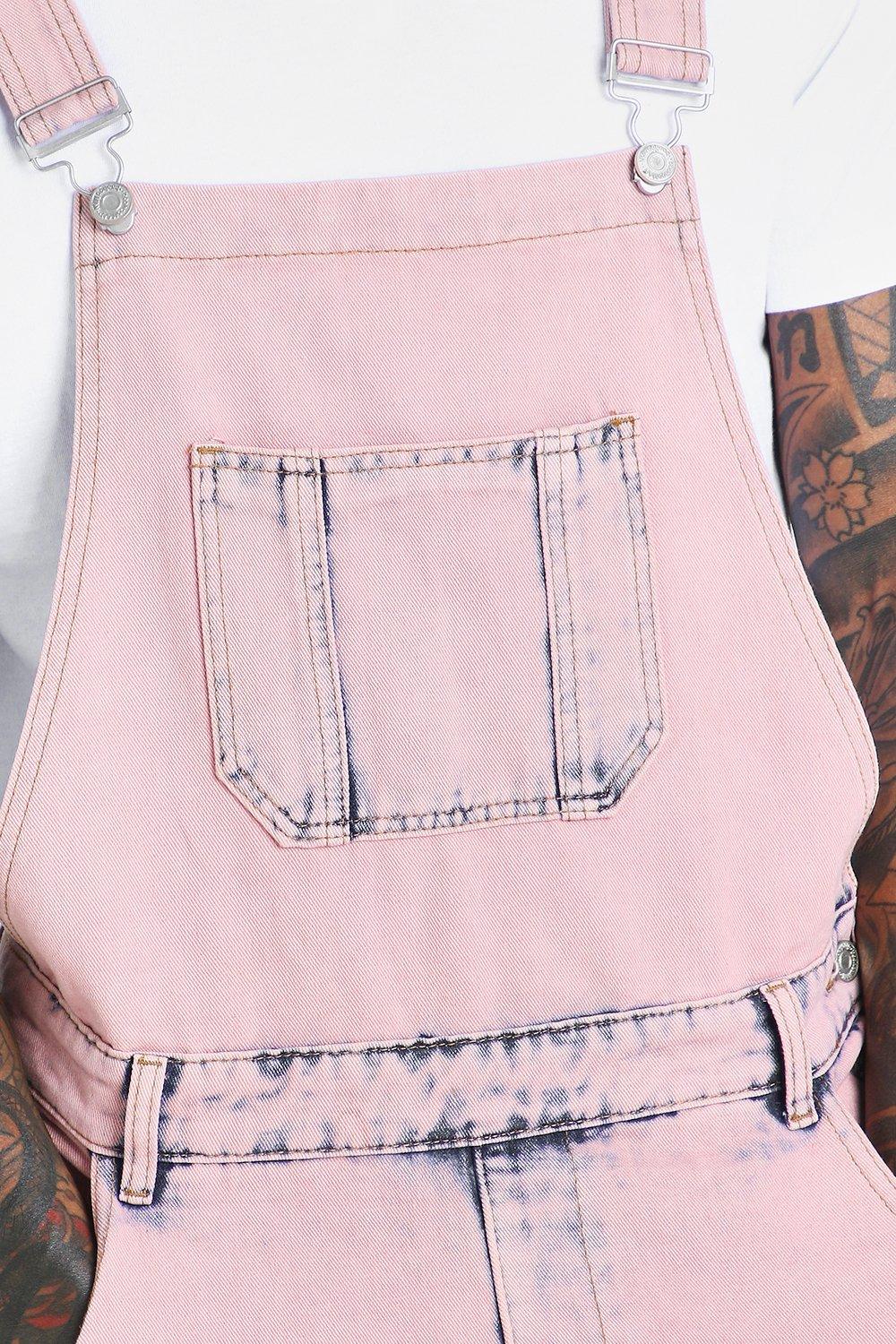 pink jean overalls