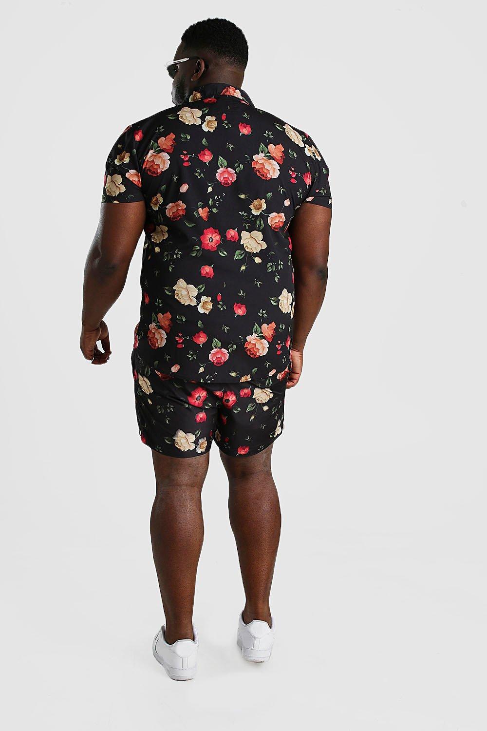 plus size floral shorts