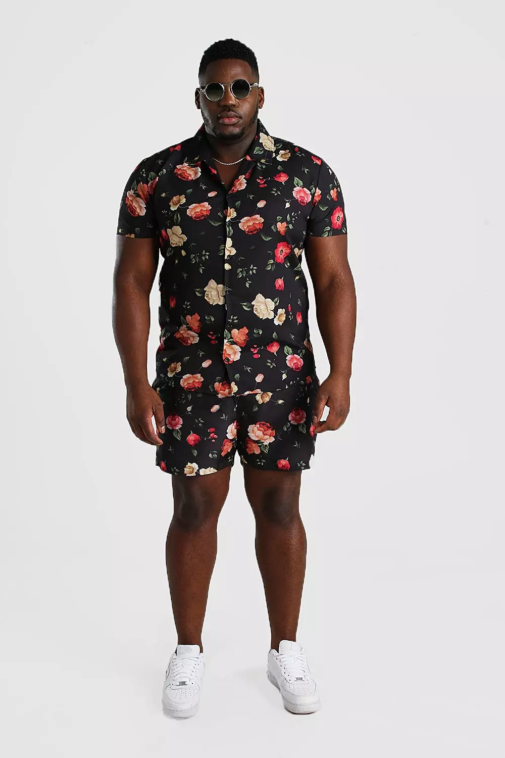 Plus size shop floral shirt