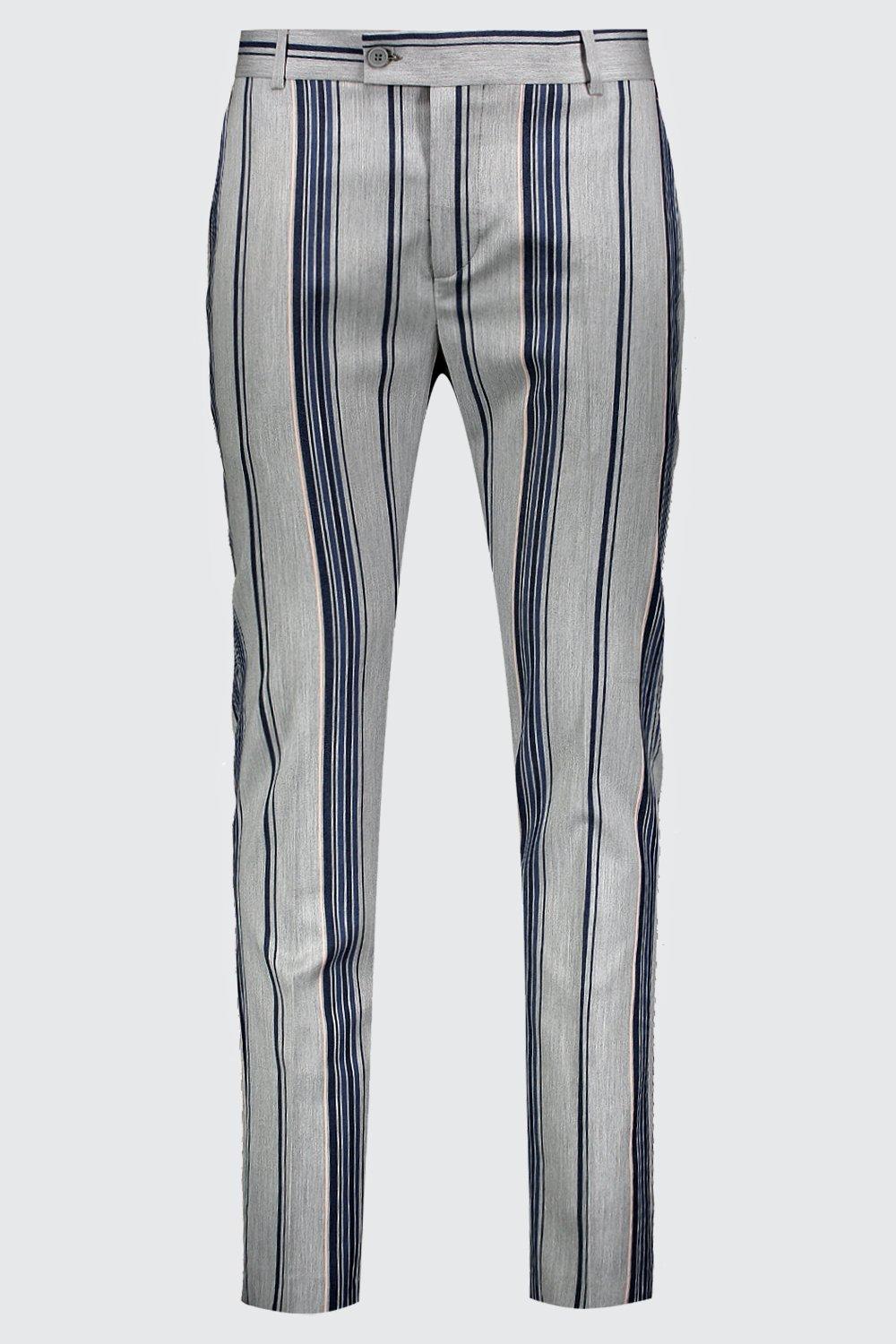 

Брюки скинни в широкую полоску, Light grey