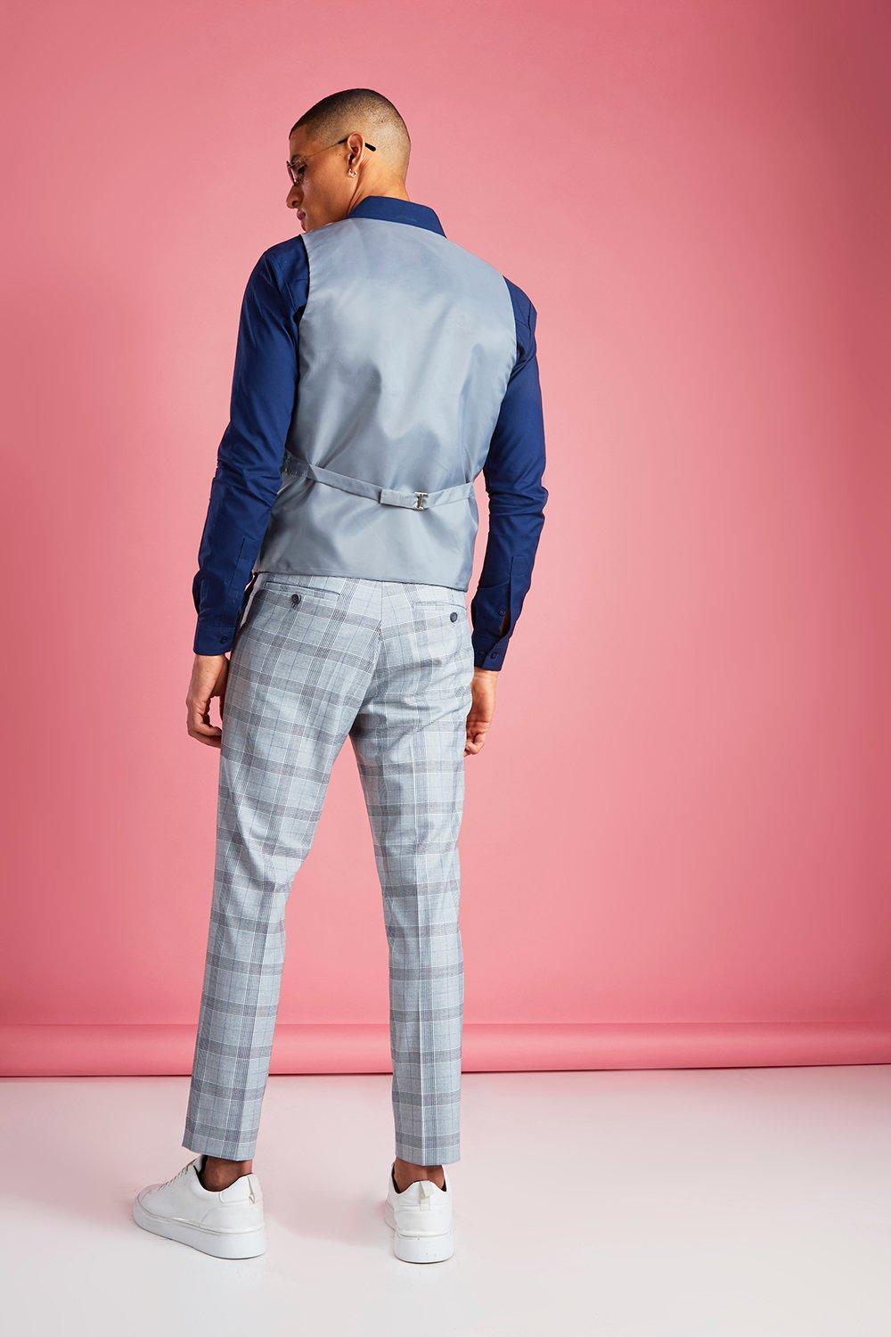 

Жилетка скинни в клетку Prince of Wales, Light grey