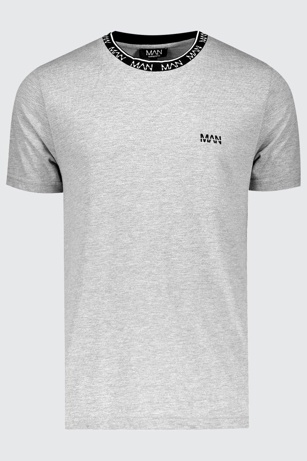 grey collar t shirt