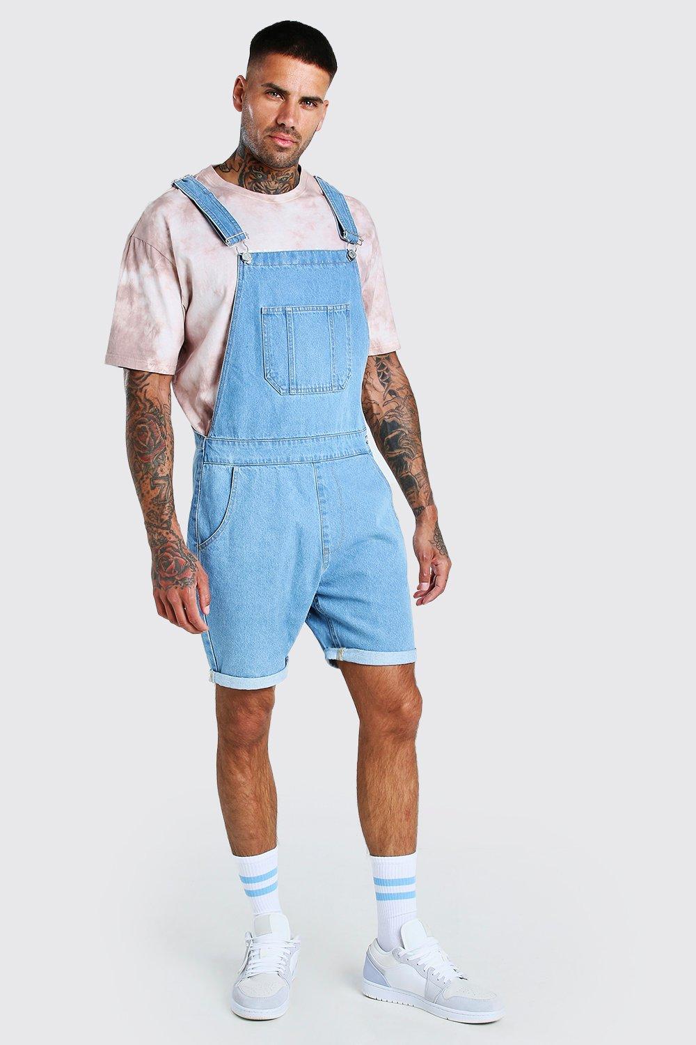 blue short overalls