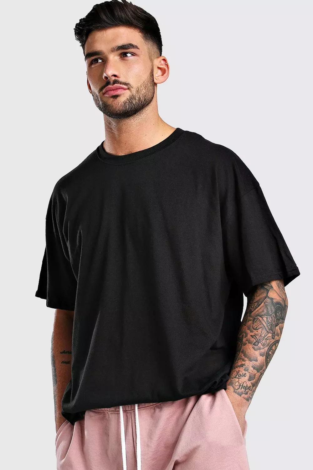 ASOS Design Oversized T-Shirt in Black with Back Los Angeles Print