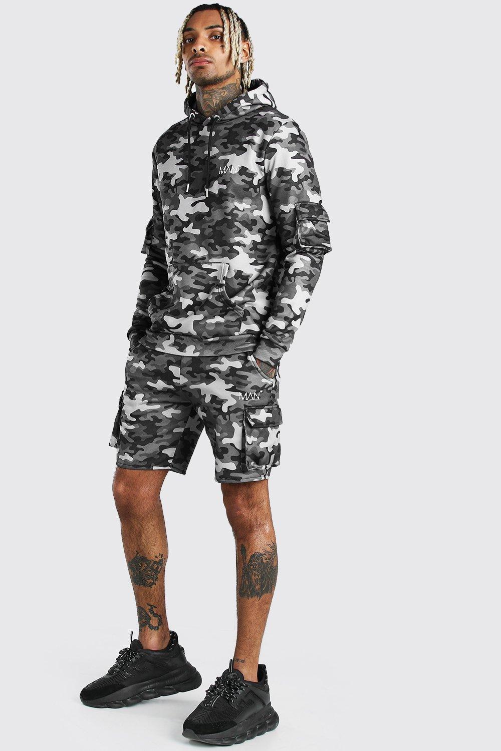 dark grey cargo shorts