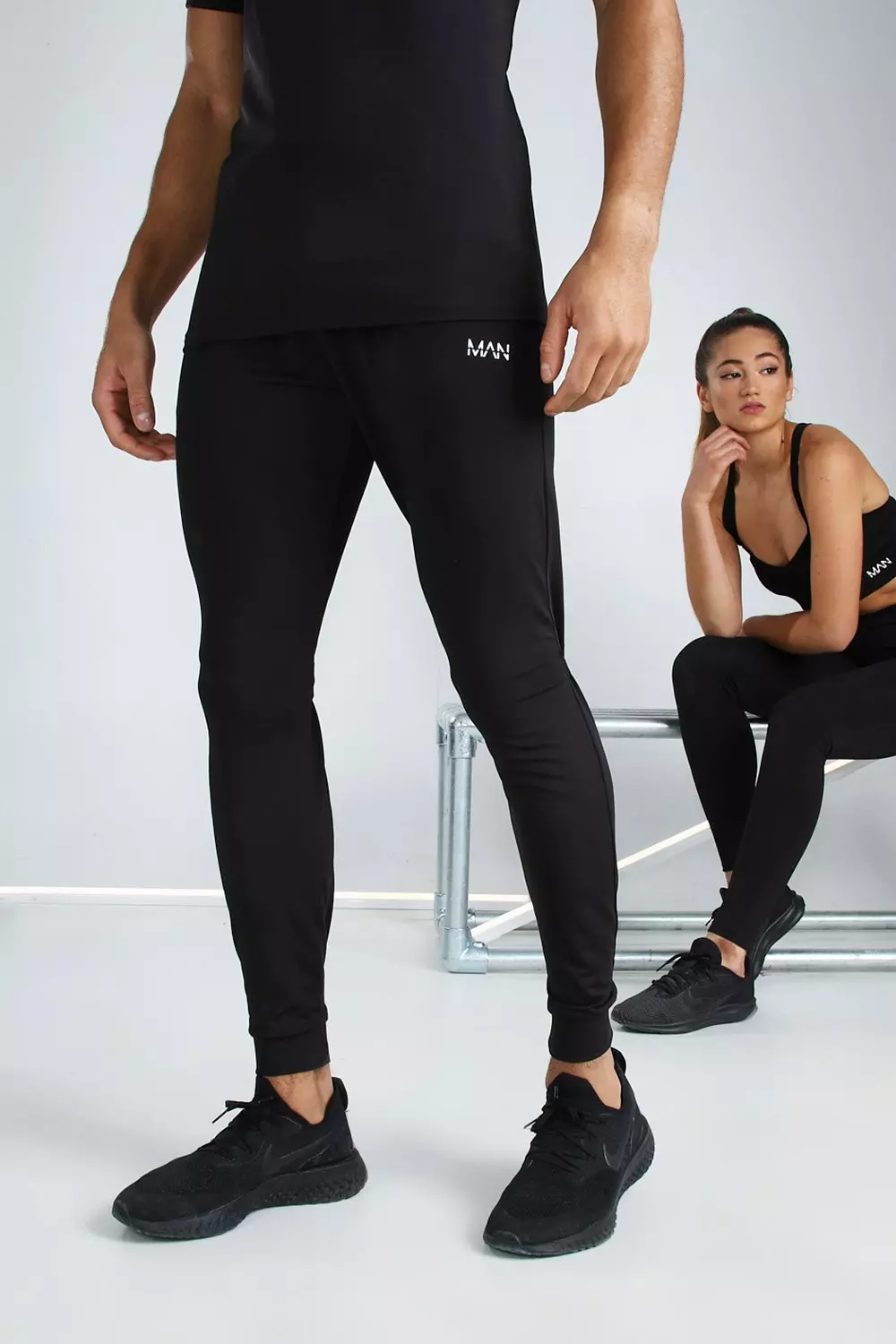 Boohooman gym joggers hot sale