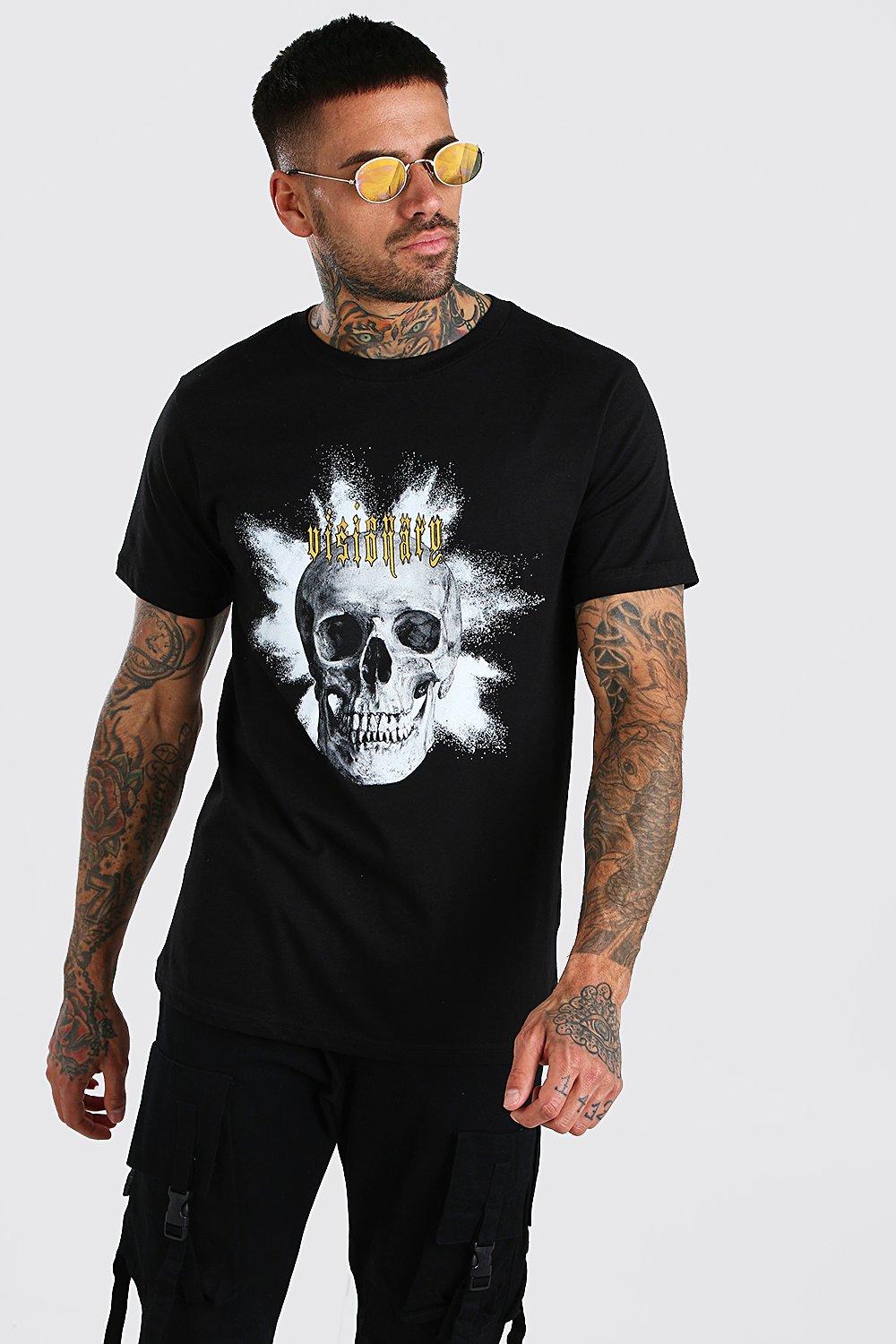

Футболка с принтом Visionary Skull, Black