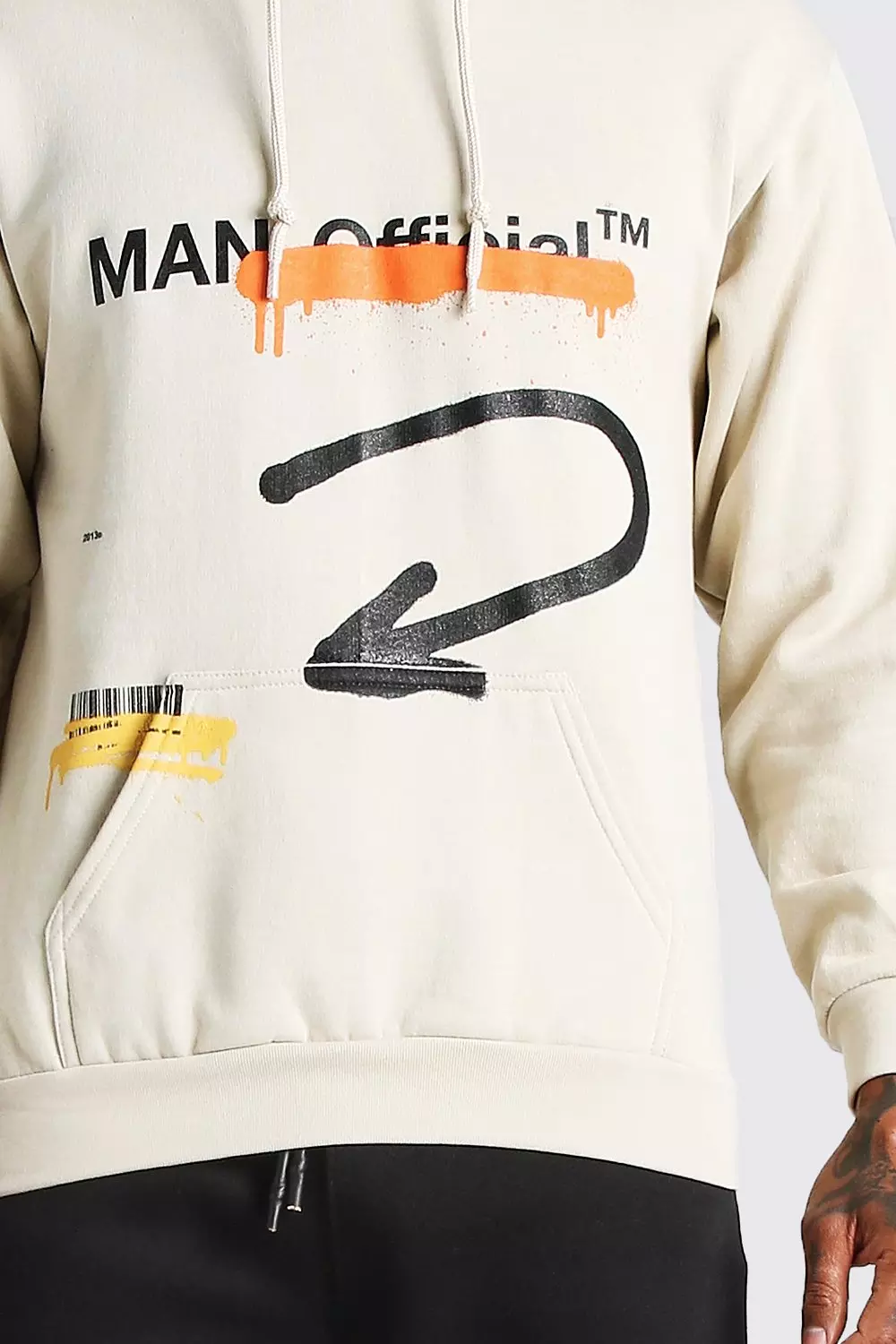 Boohooman graffiti online hoodie