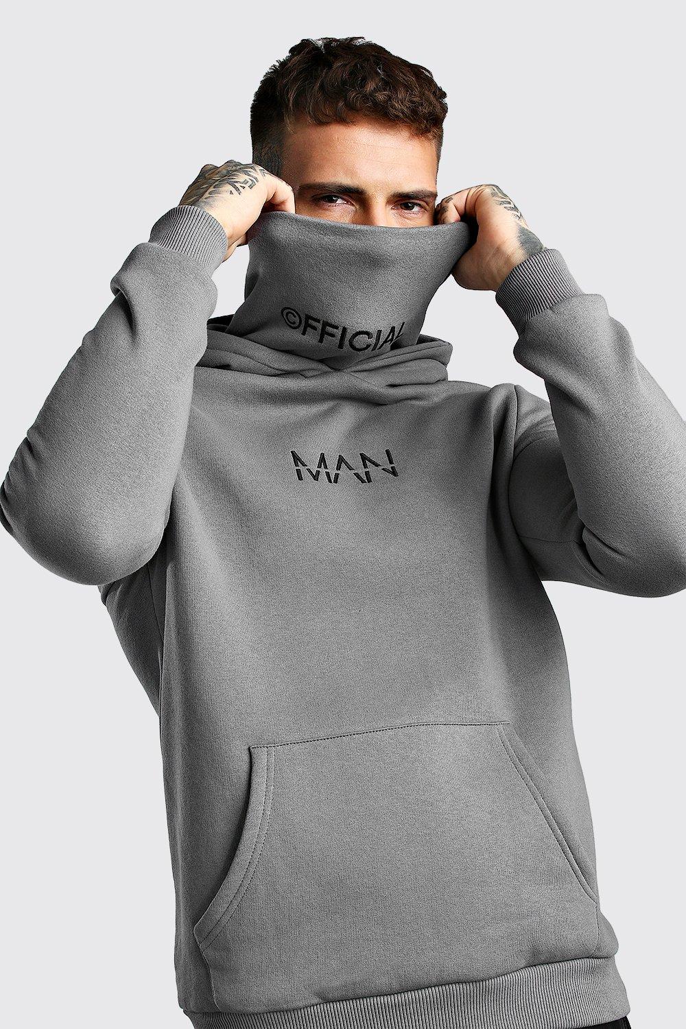 boohooman grey hoodie