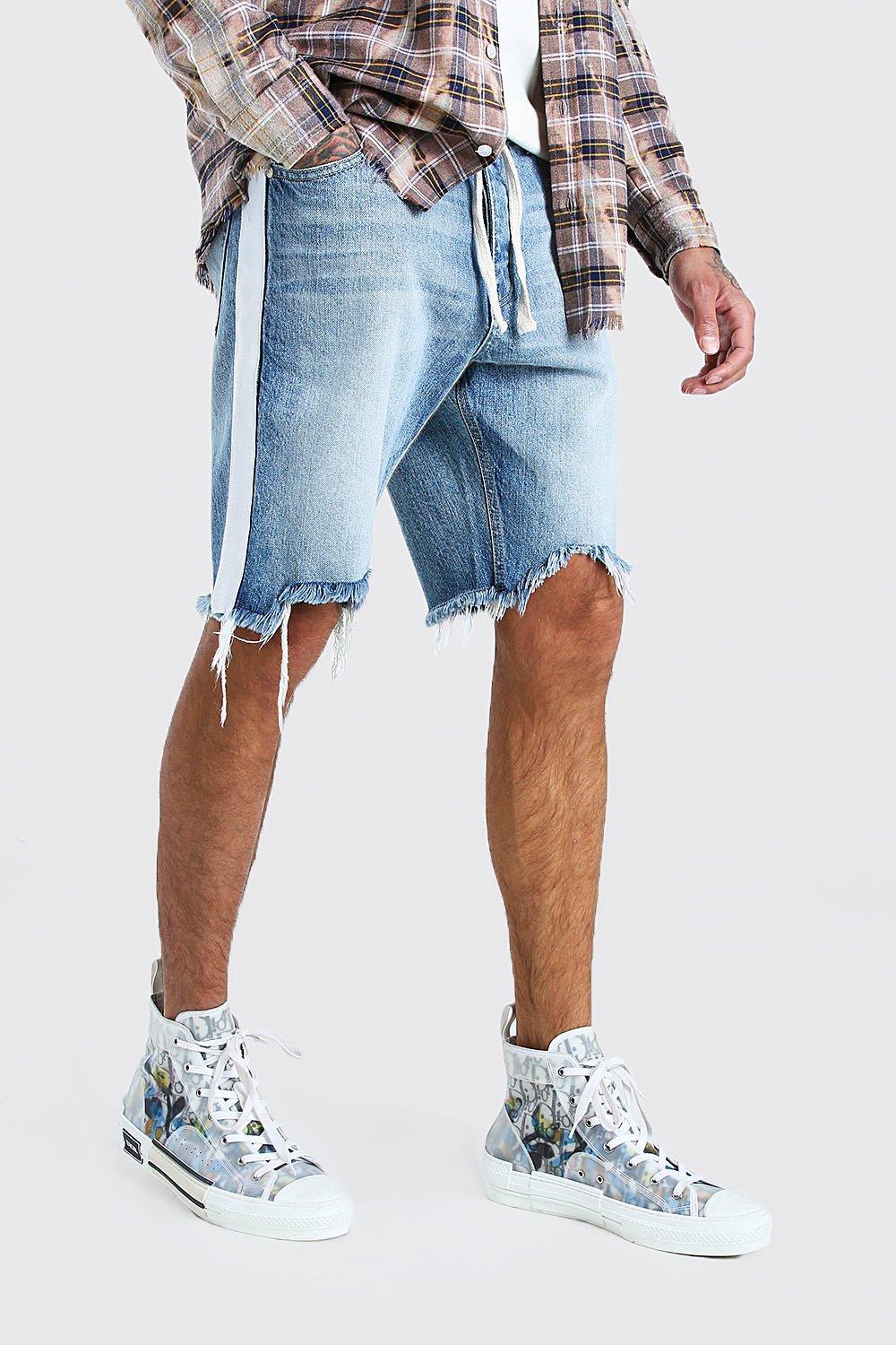 frayed hem jean shorts