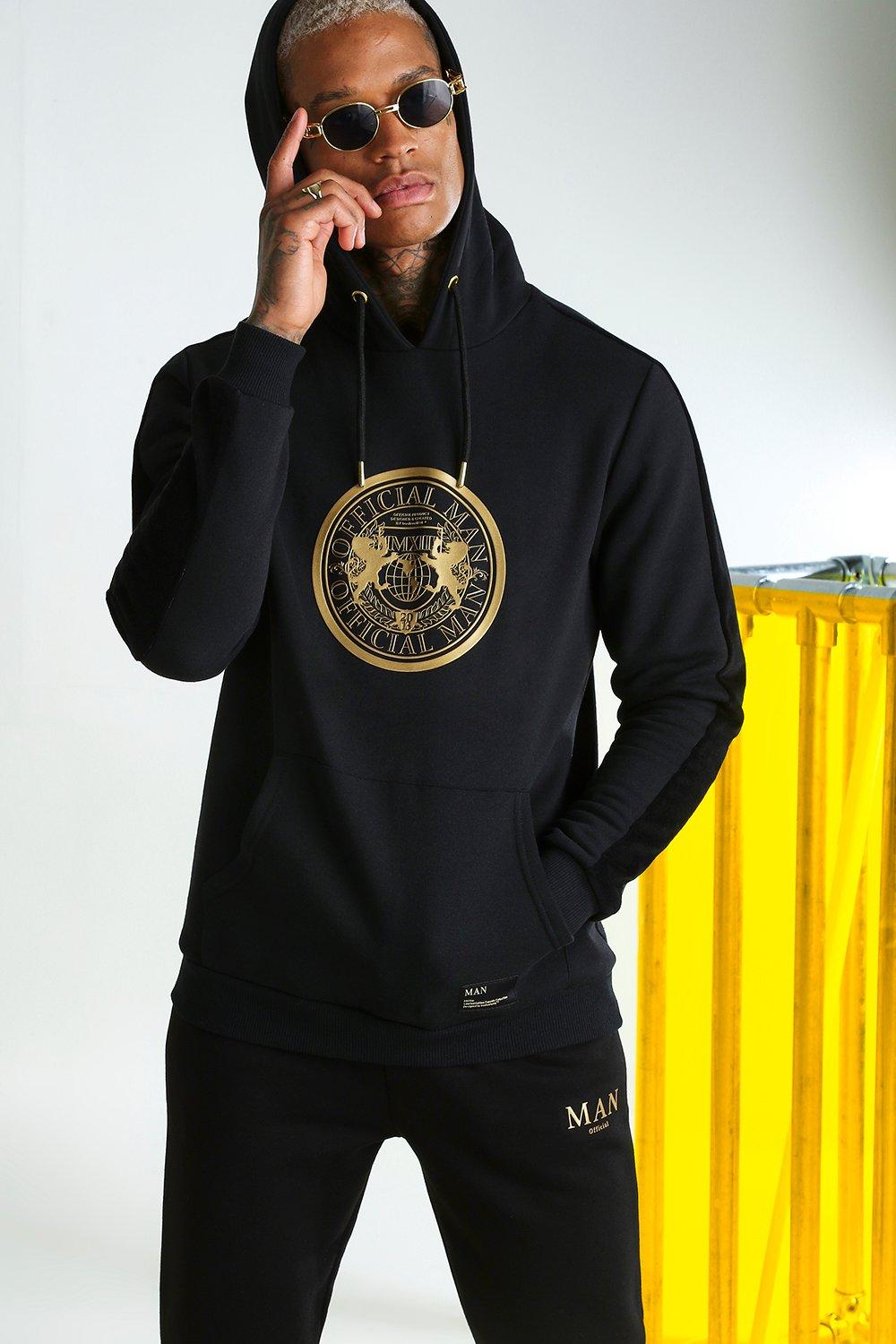 gold foil hoodie