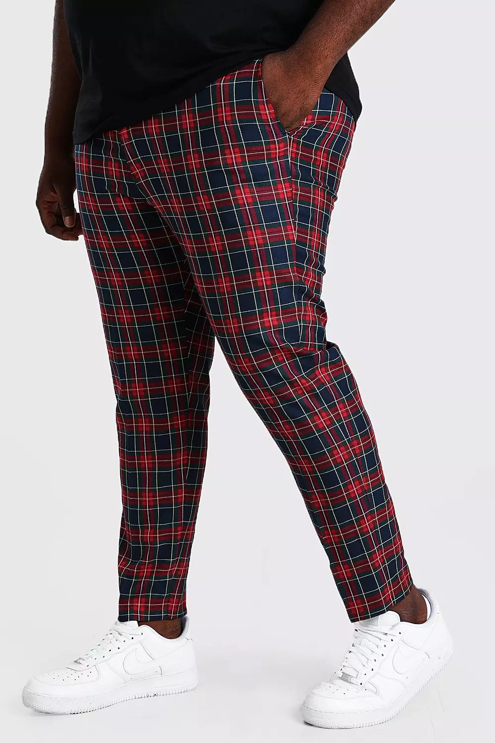 Plus size plaid store pants