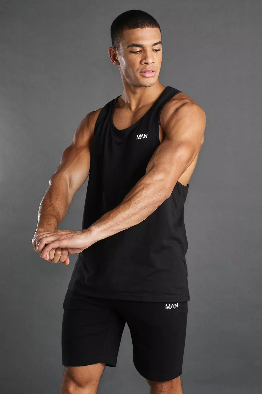 Man Active Tank Top Short Set | boohooMAN USA