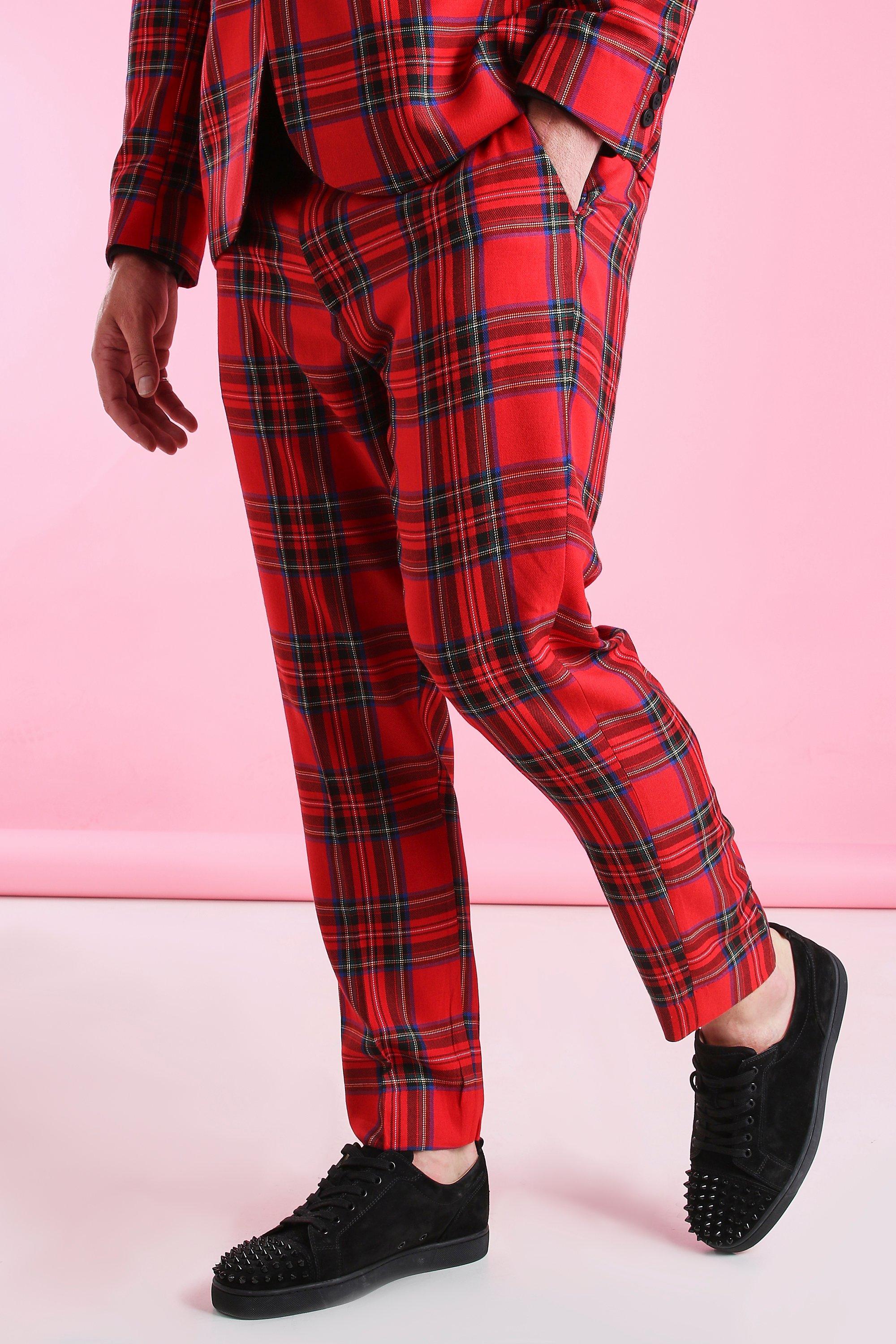 plus size green plaid pants