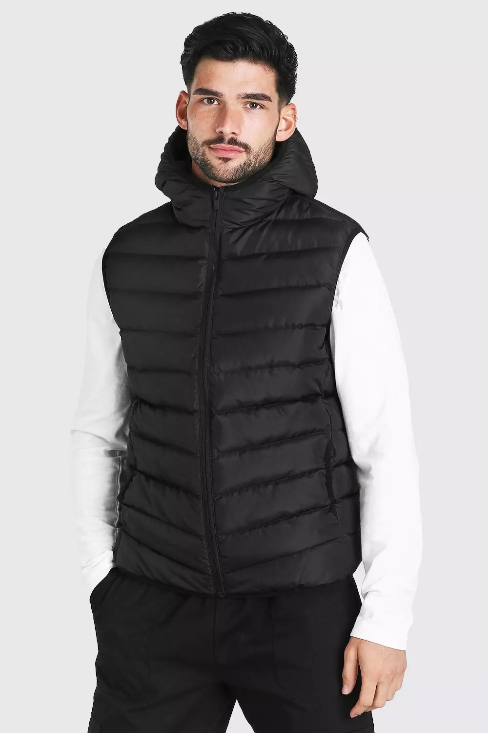 Veste à shop capuche sans manche