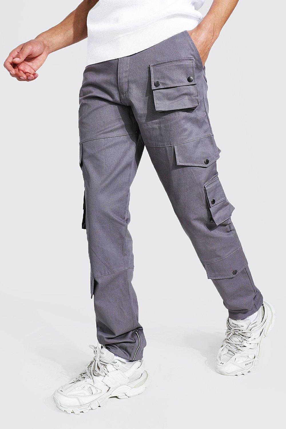 mens grey cargo pants