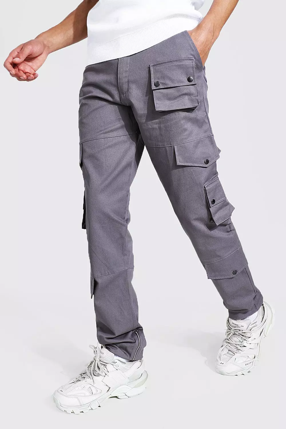 Tall Relaxed Fit Twill Cargo Trousers