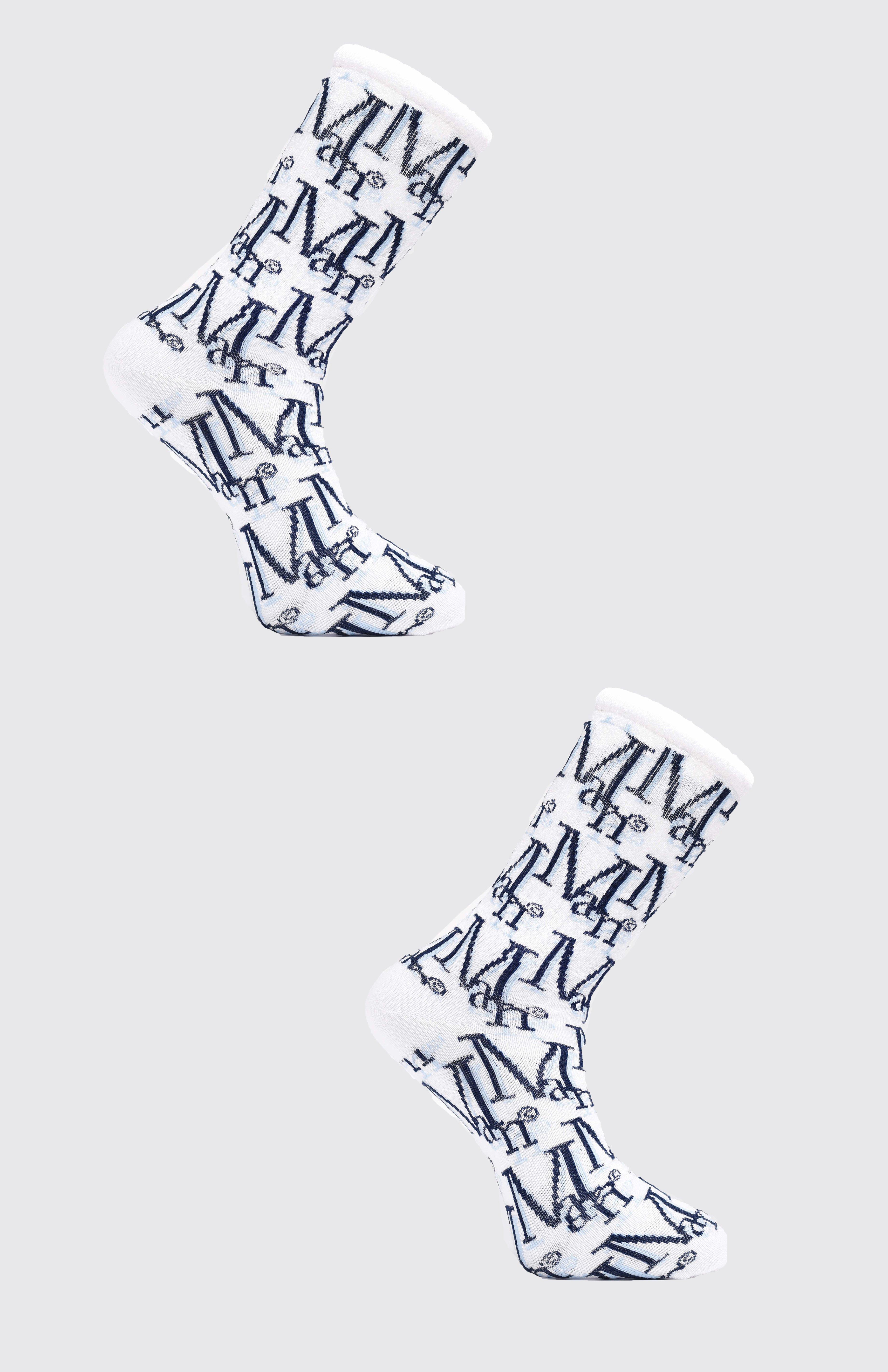 MAN Socken mit Monogramm, 2er-Pack WEISS Loungewear