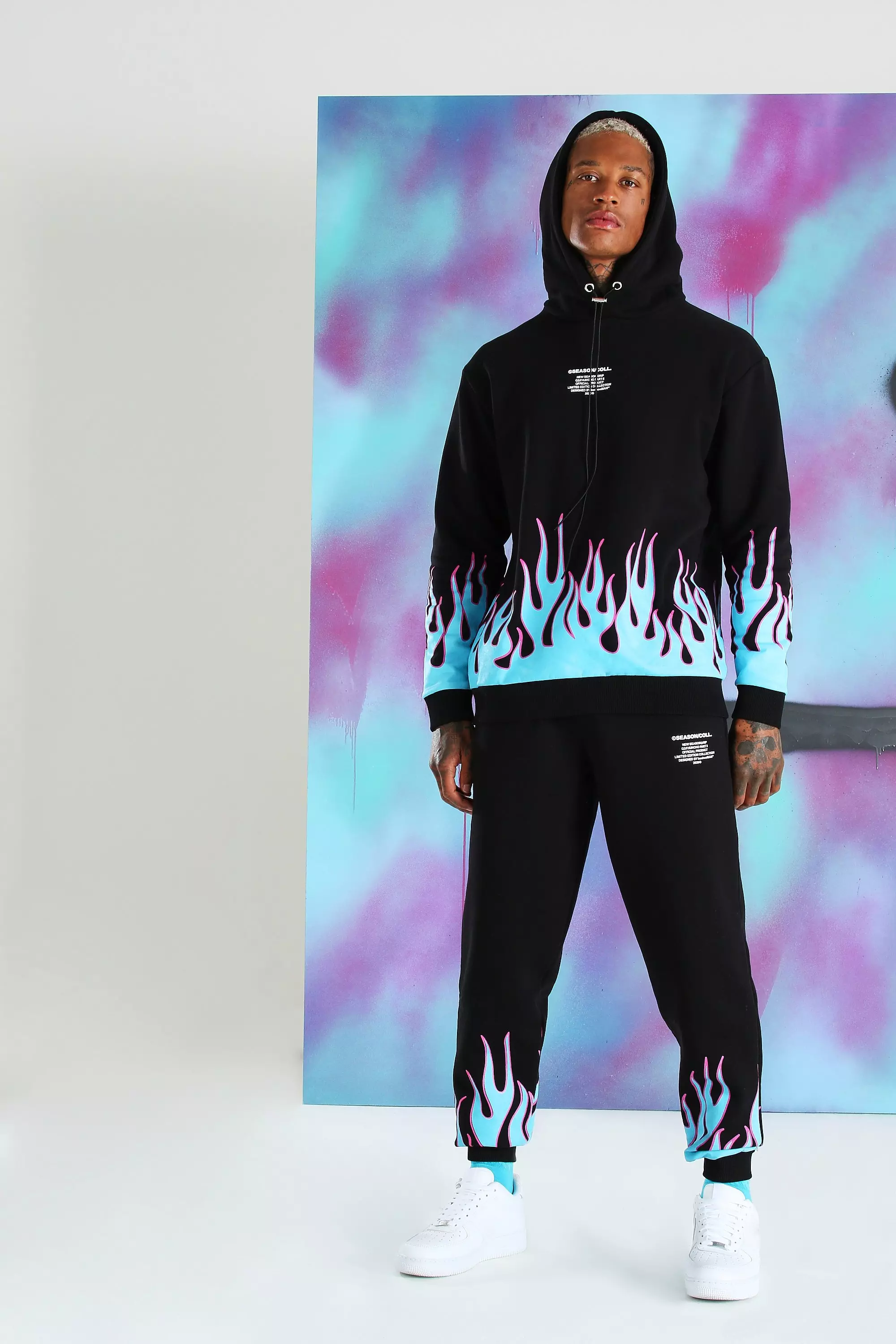 Quavo Flame Print Tracksuit