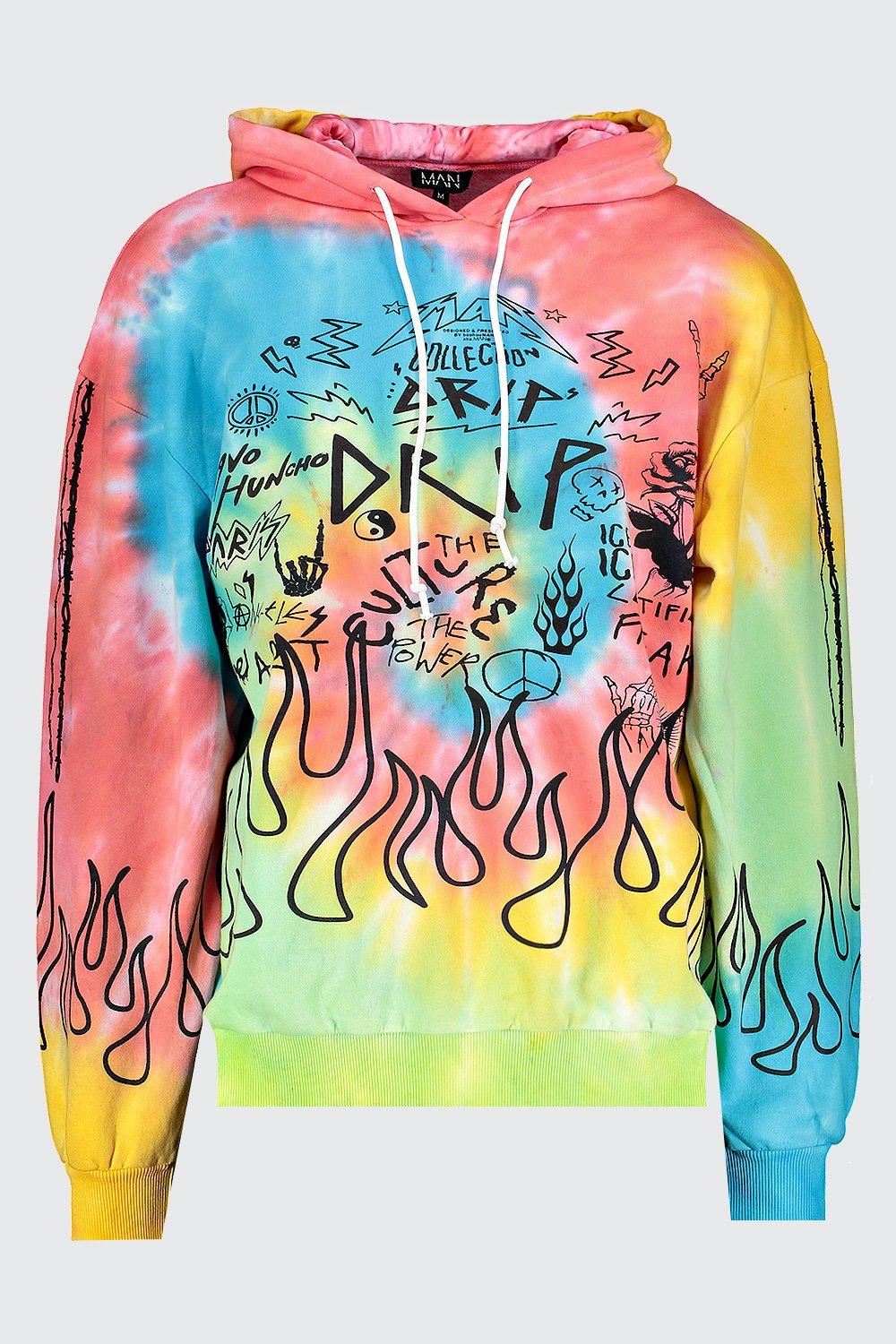 graffiti print hoodie