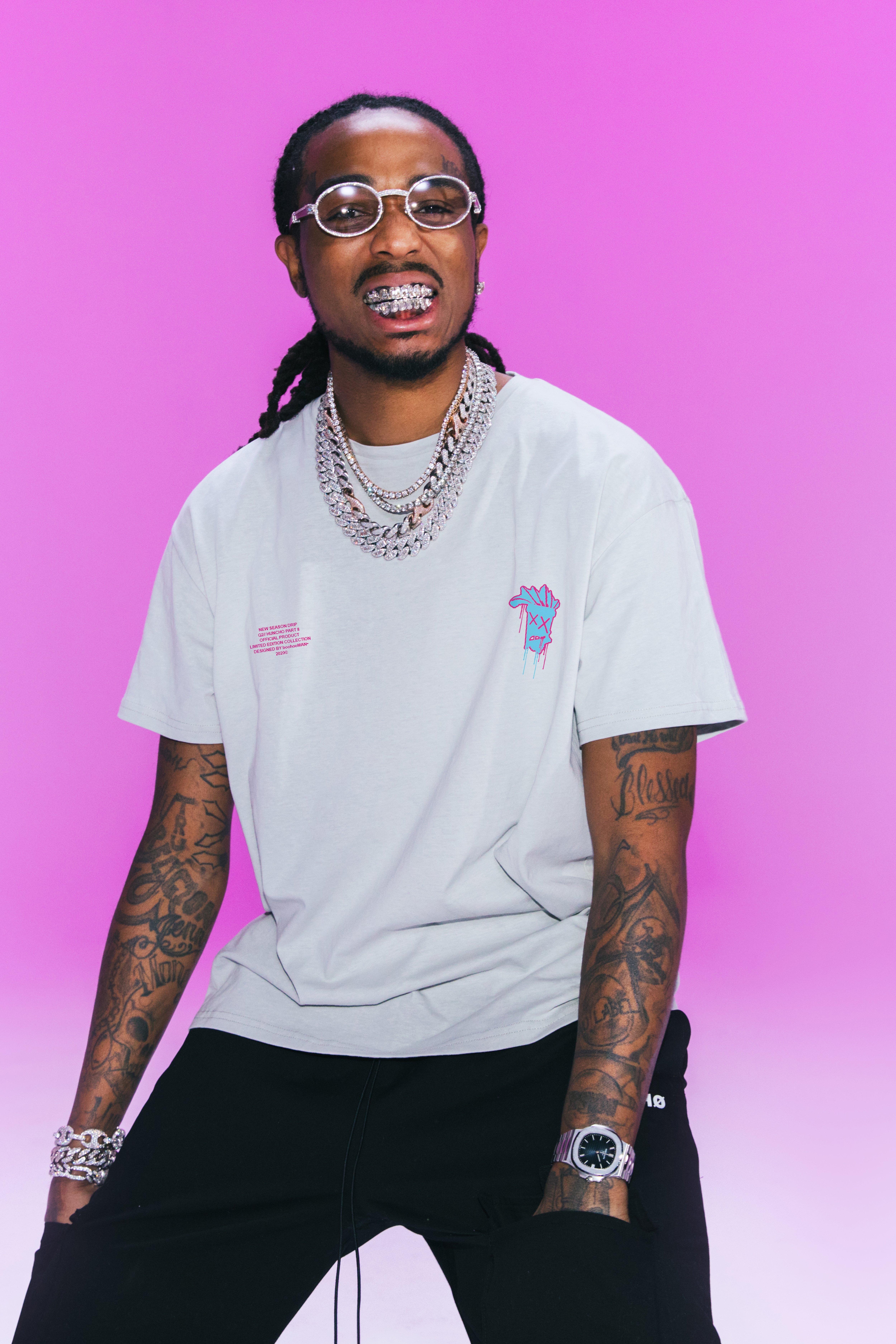 

Футболка Quavo оверсайз со смайлом, White