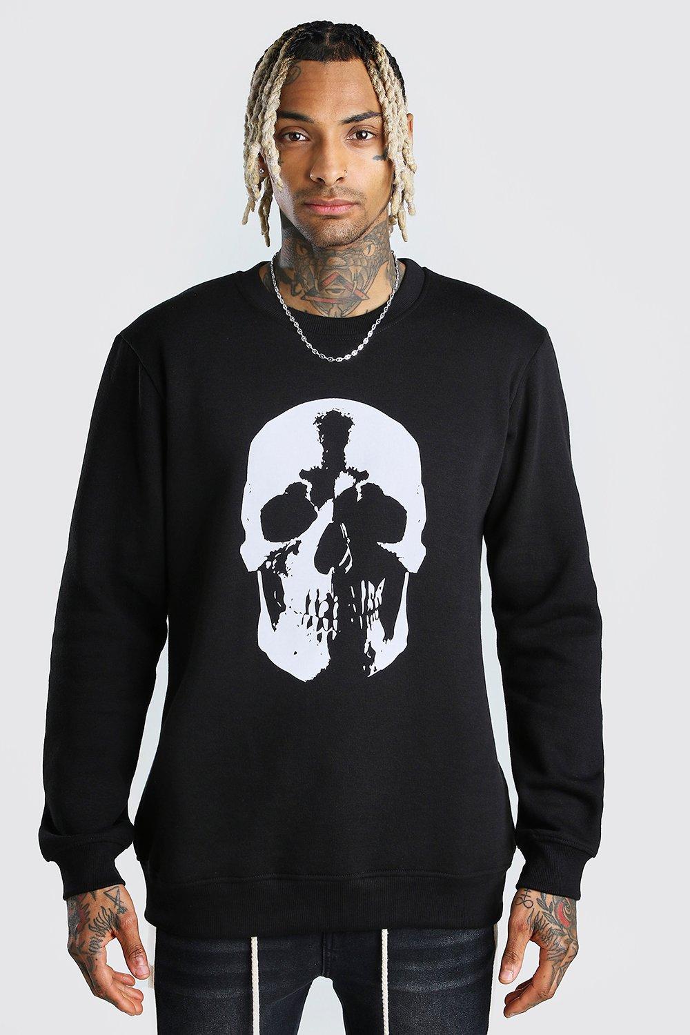 skull print sweatshirt