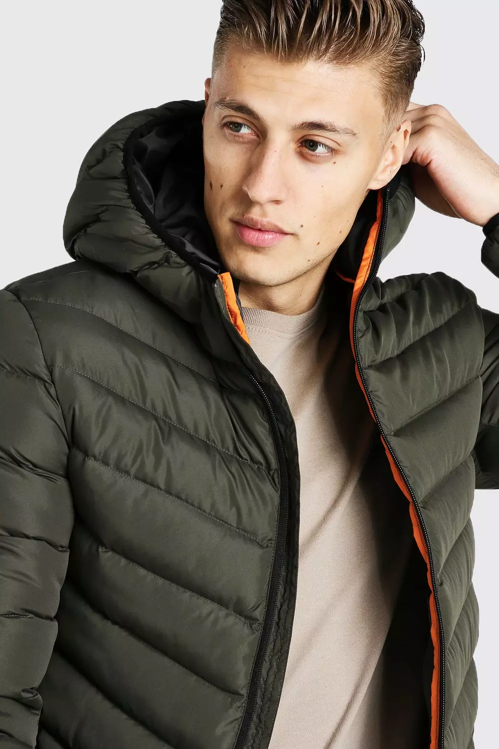 Zip through hooded clearance jacket