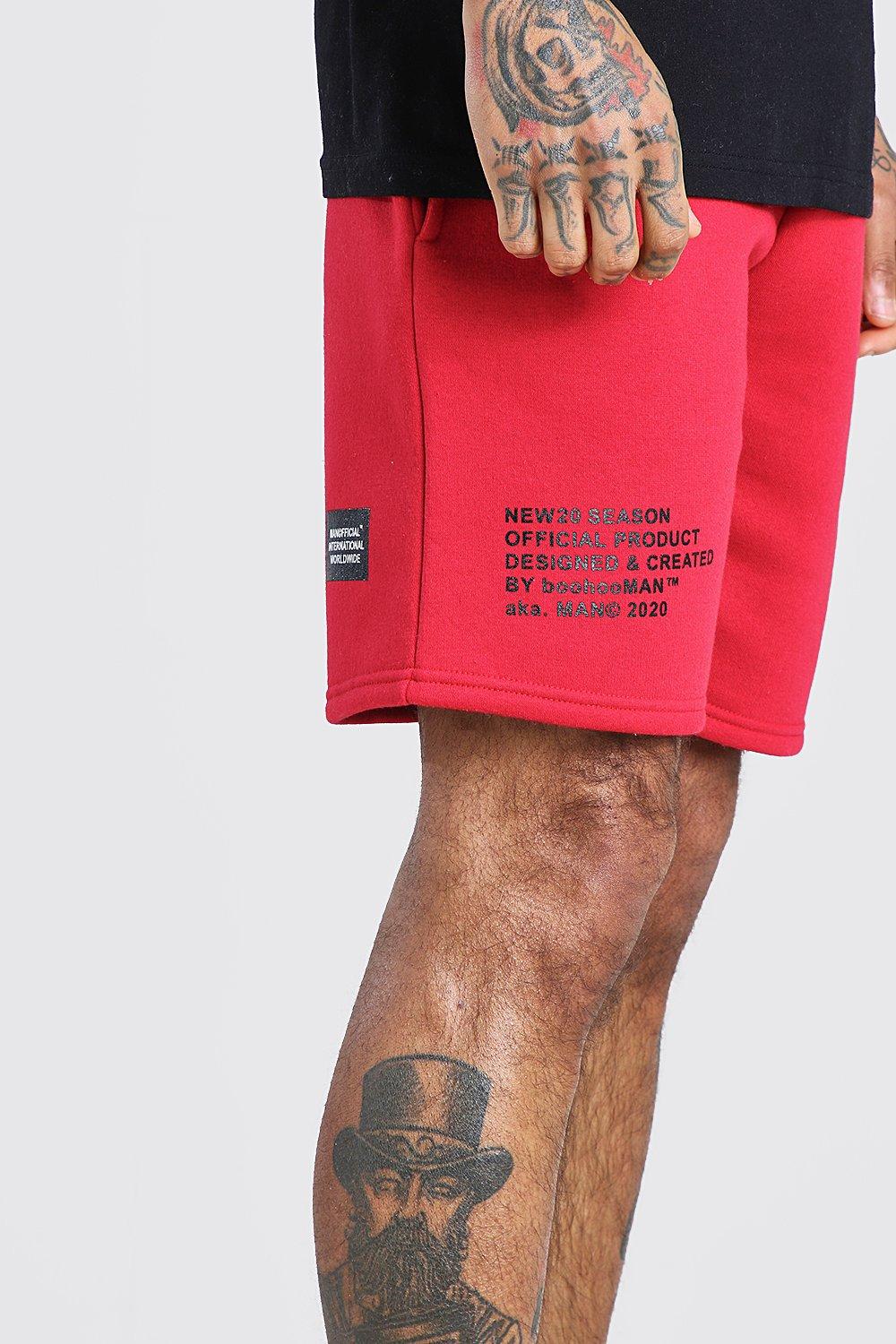

Официальные шорты MAN средней длины, Red
