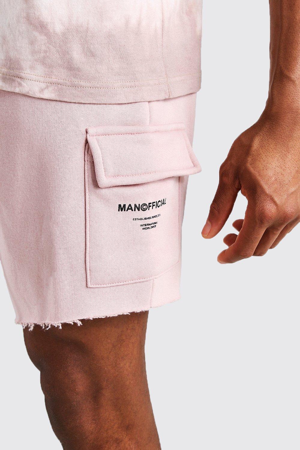 

Шорты MAN средней длины с необработанной каймой, Dusky pink