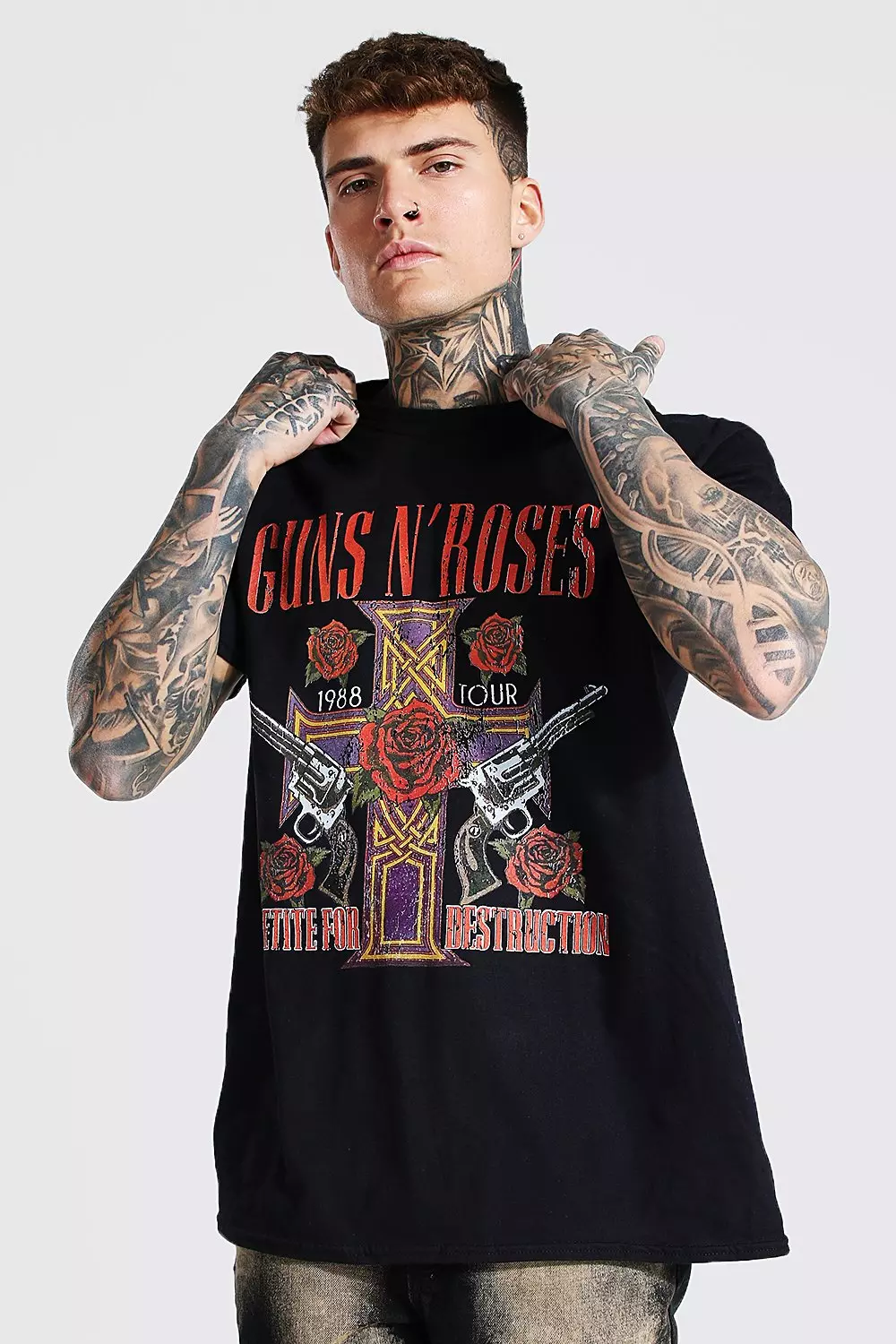 Oversized Guns N Roses License T shirt