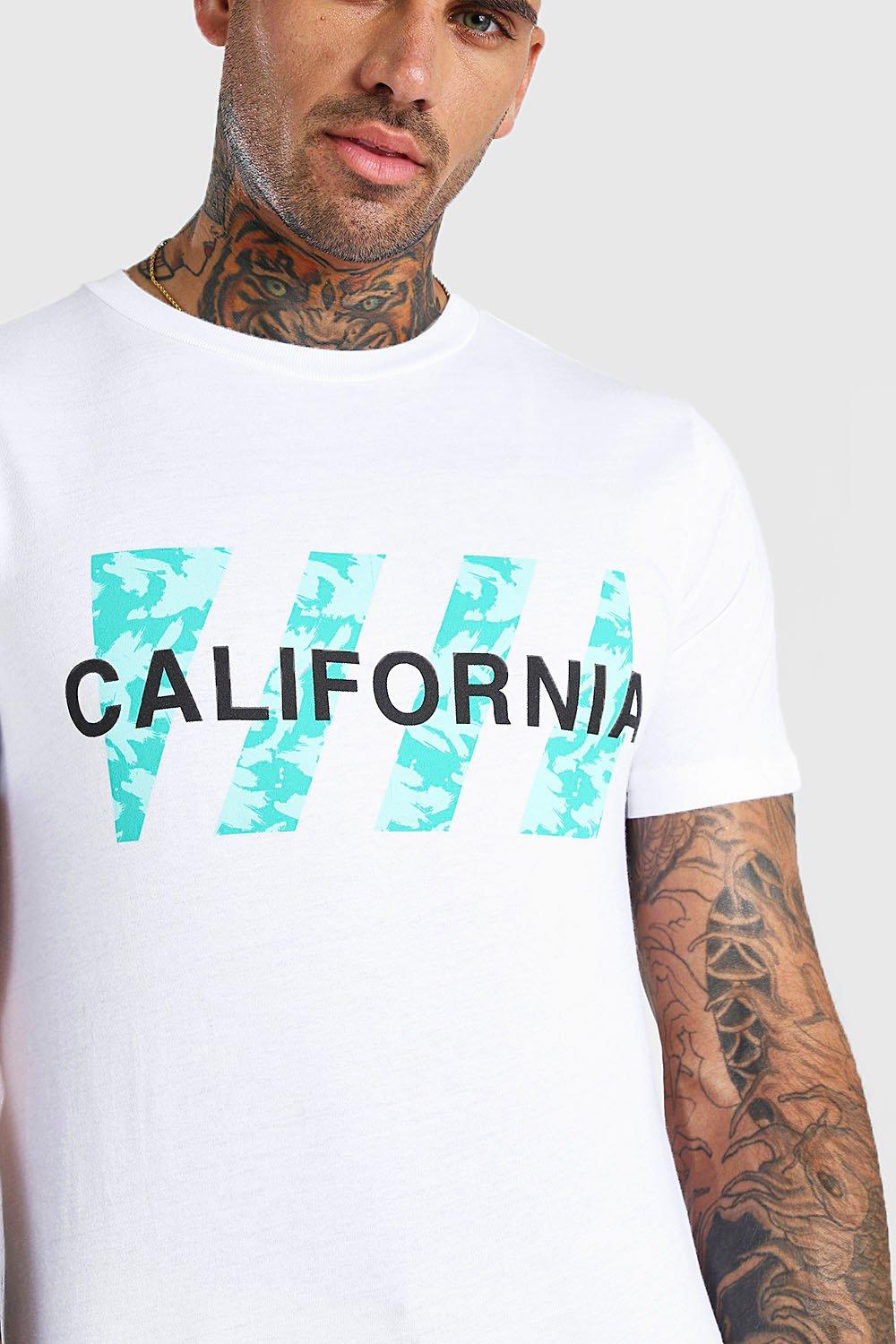 

California Print T-Shirt, White