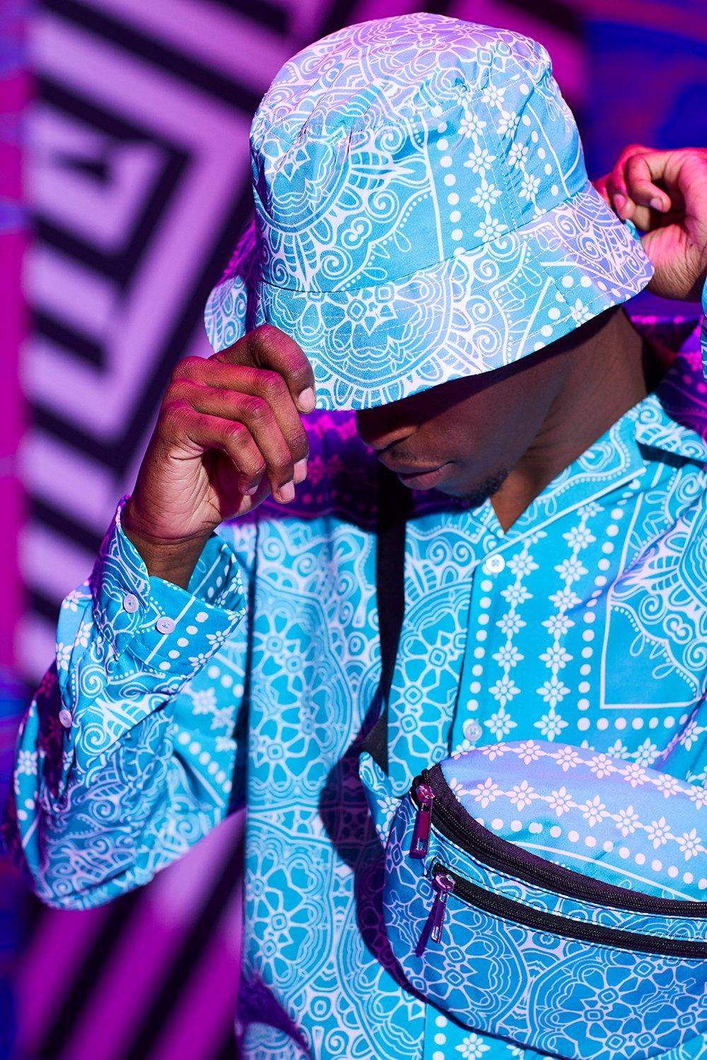 turquoise bucket hat