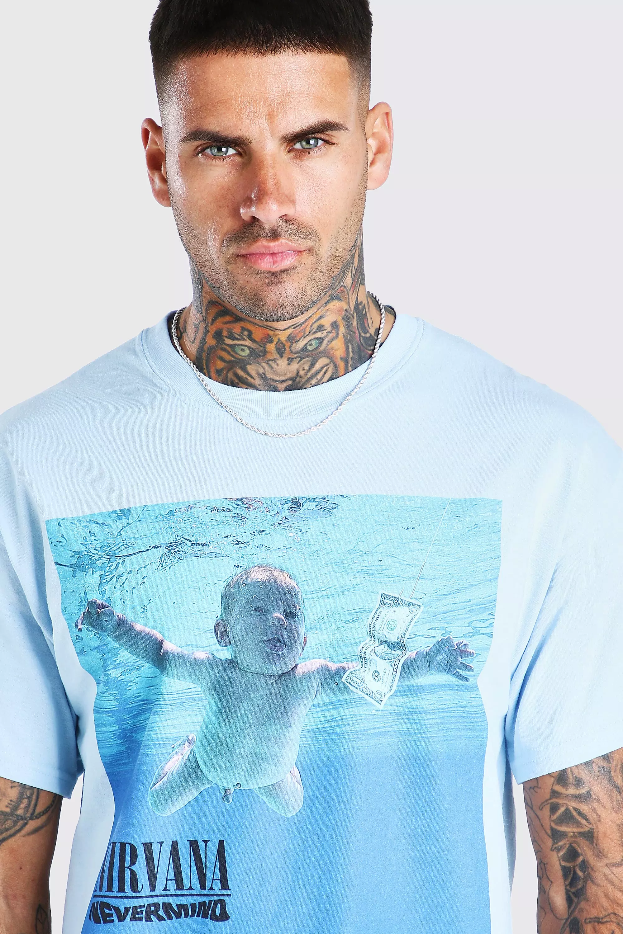 BoohooMAN Plus Casper License T-shirt in Blue for Men