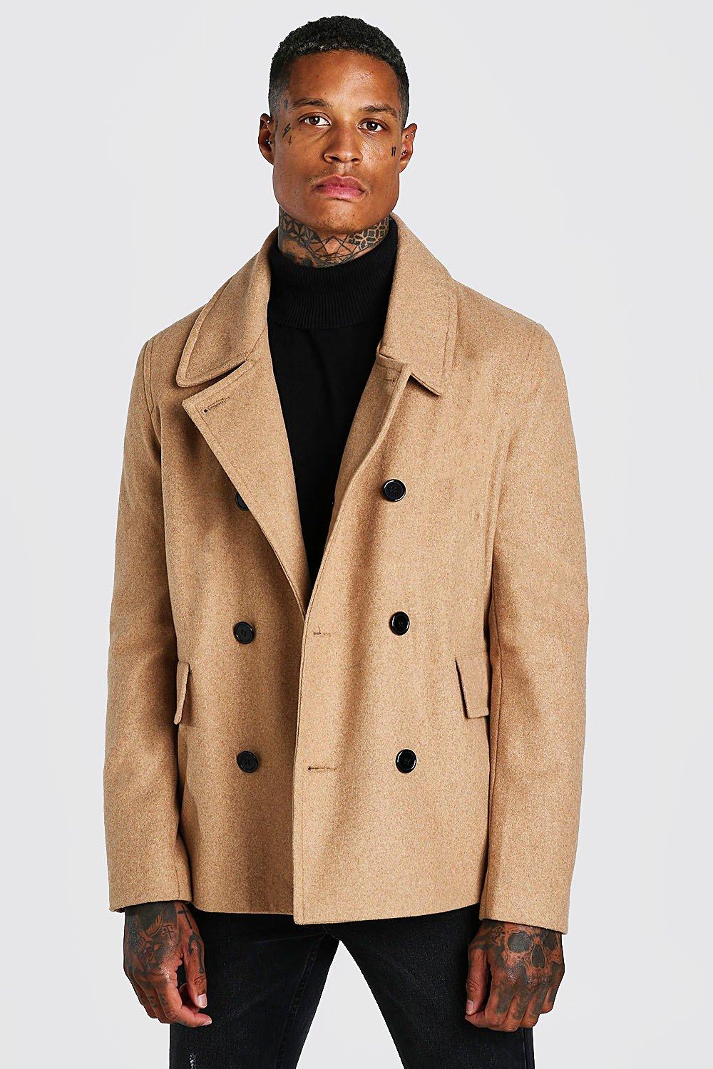 mens peacoat slim fit camel