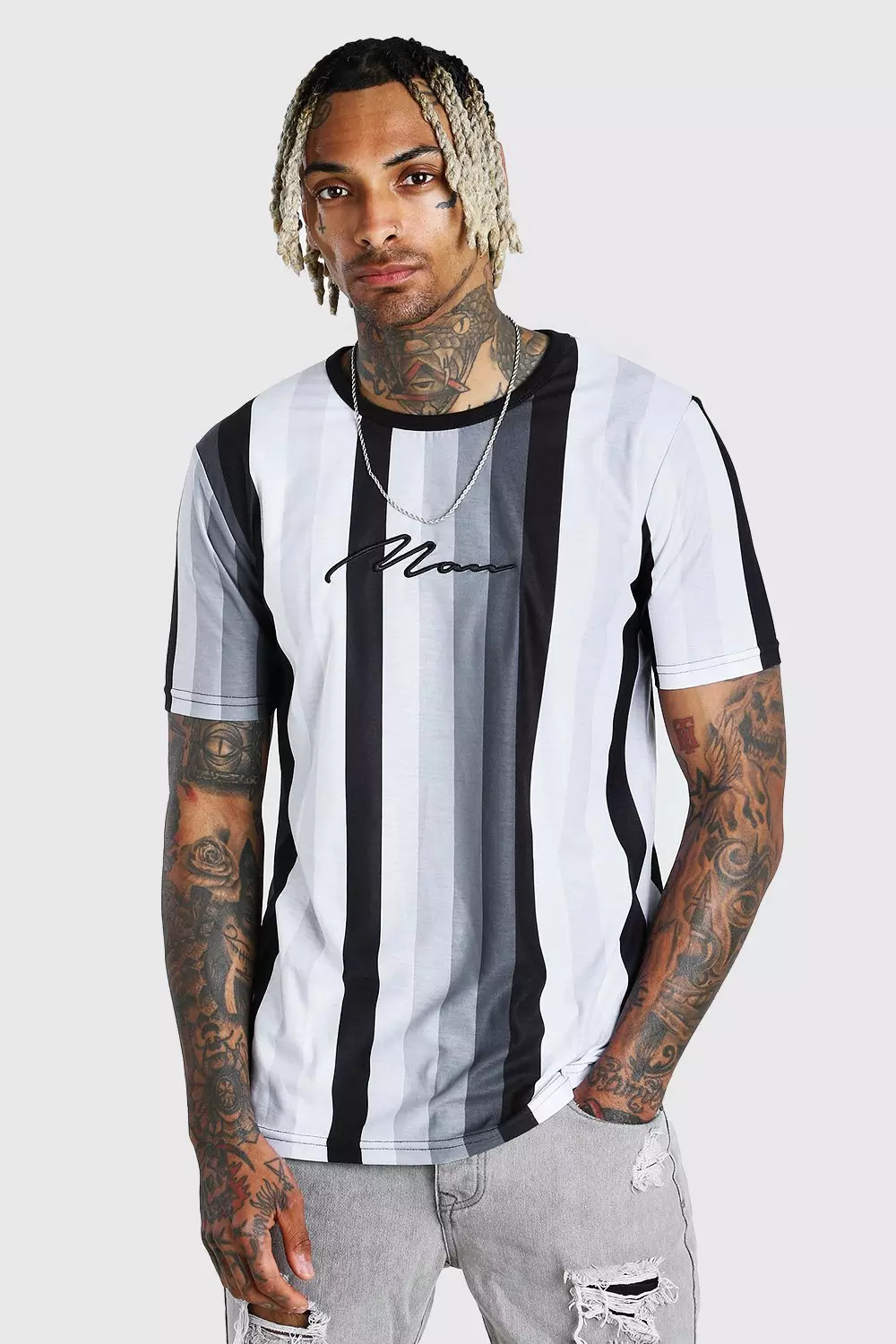 Vertical striped hotsell t shirt mens