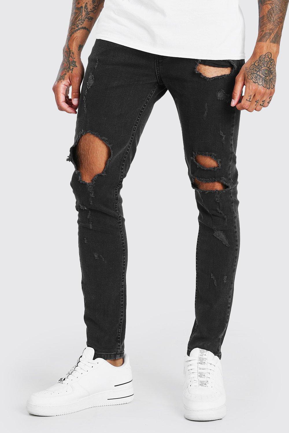 ripped all over jeans