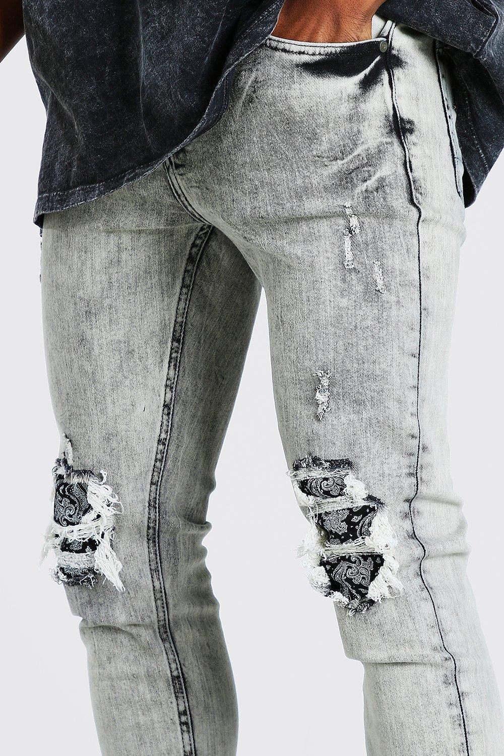 light grey ripped jeans