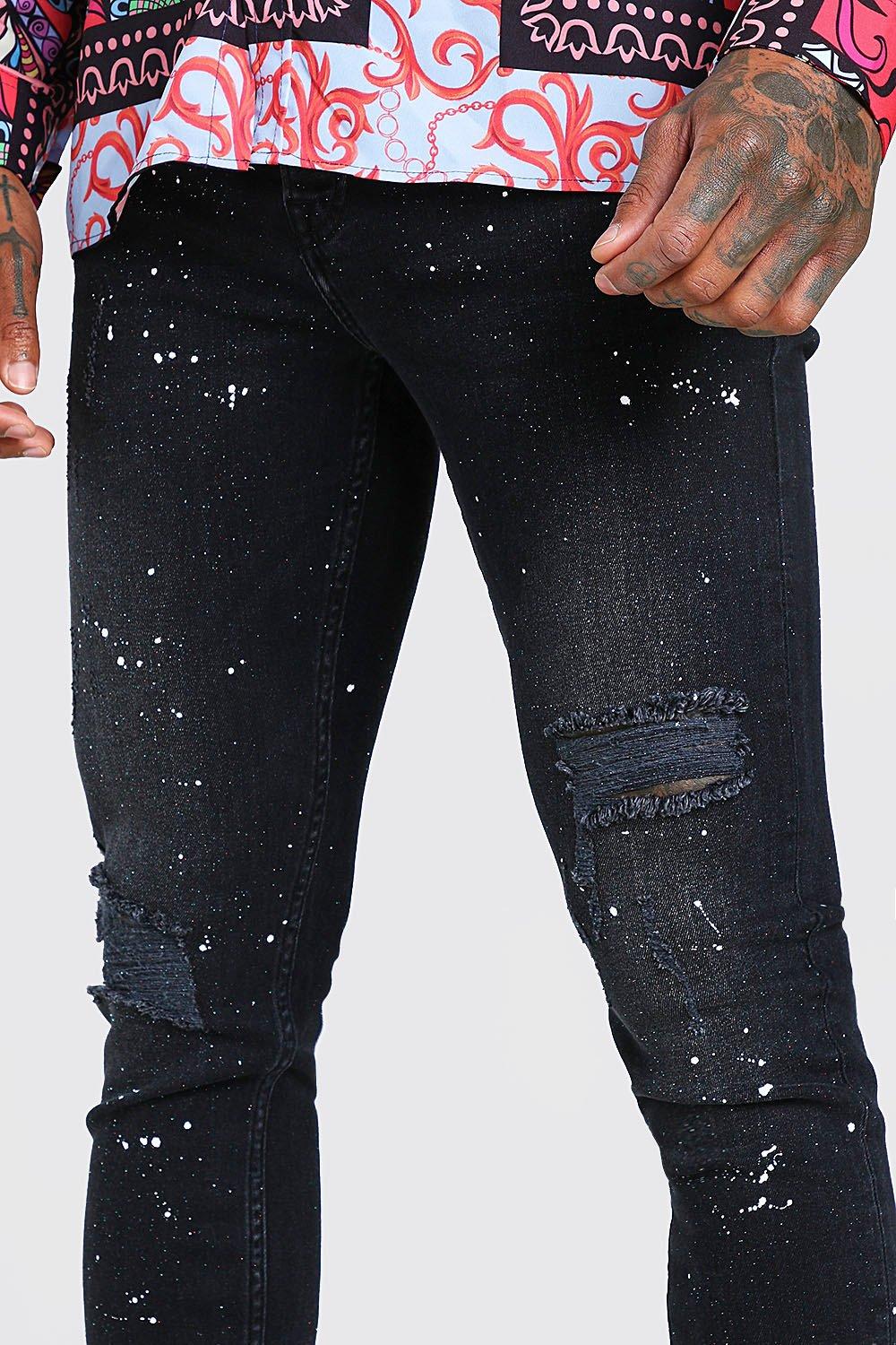glitter ripped jeans