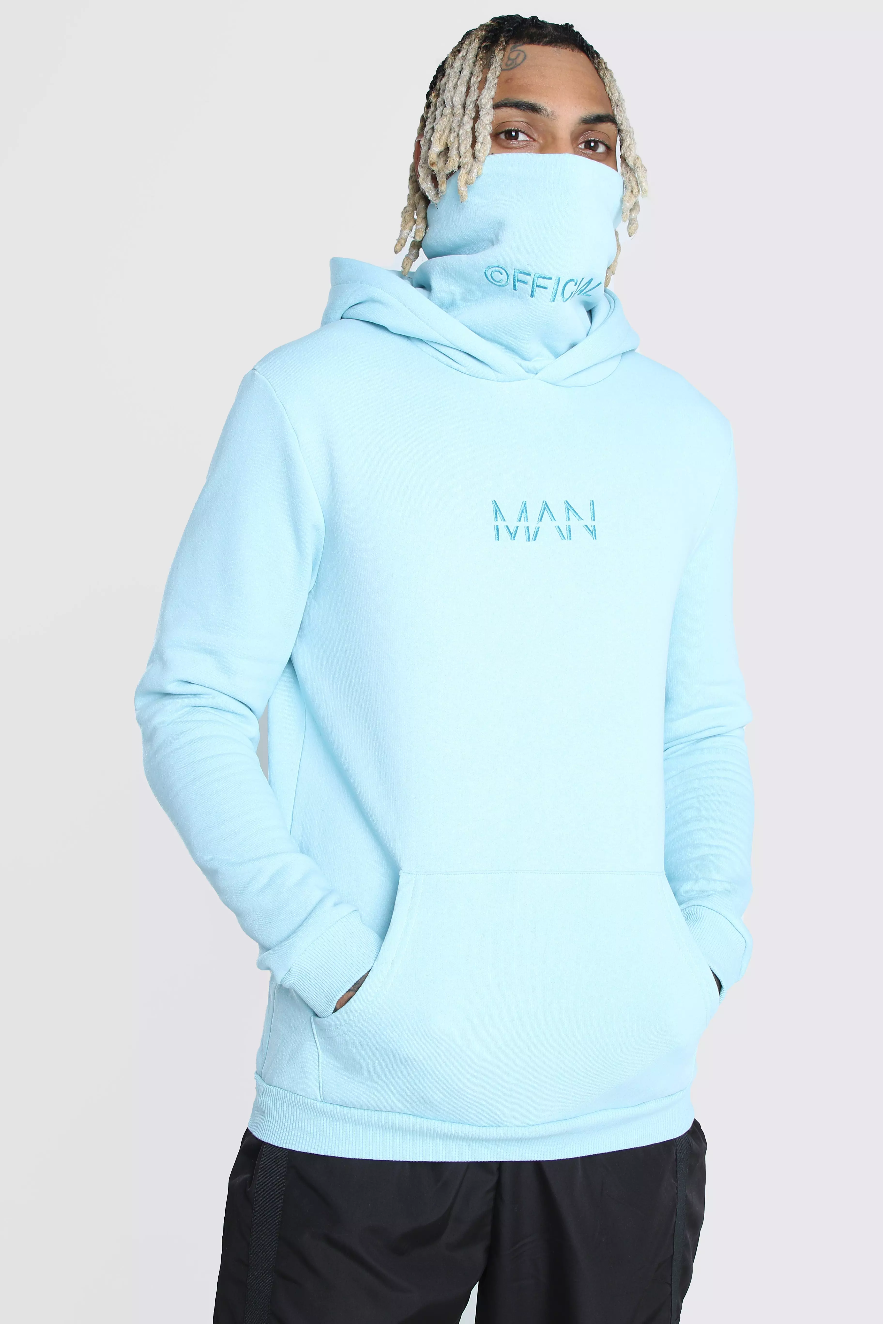 MAN Official Snood Hoodie boohooMAN USA