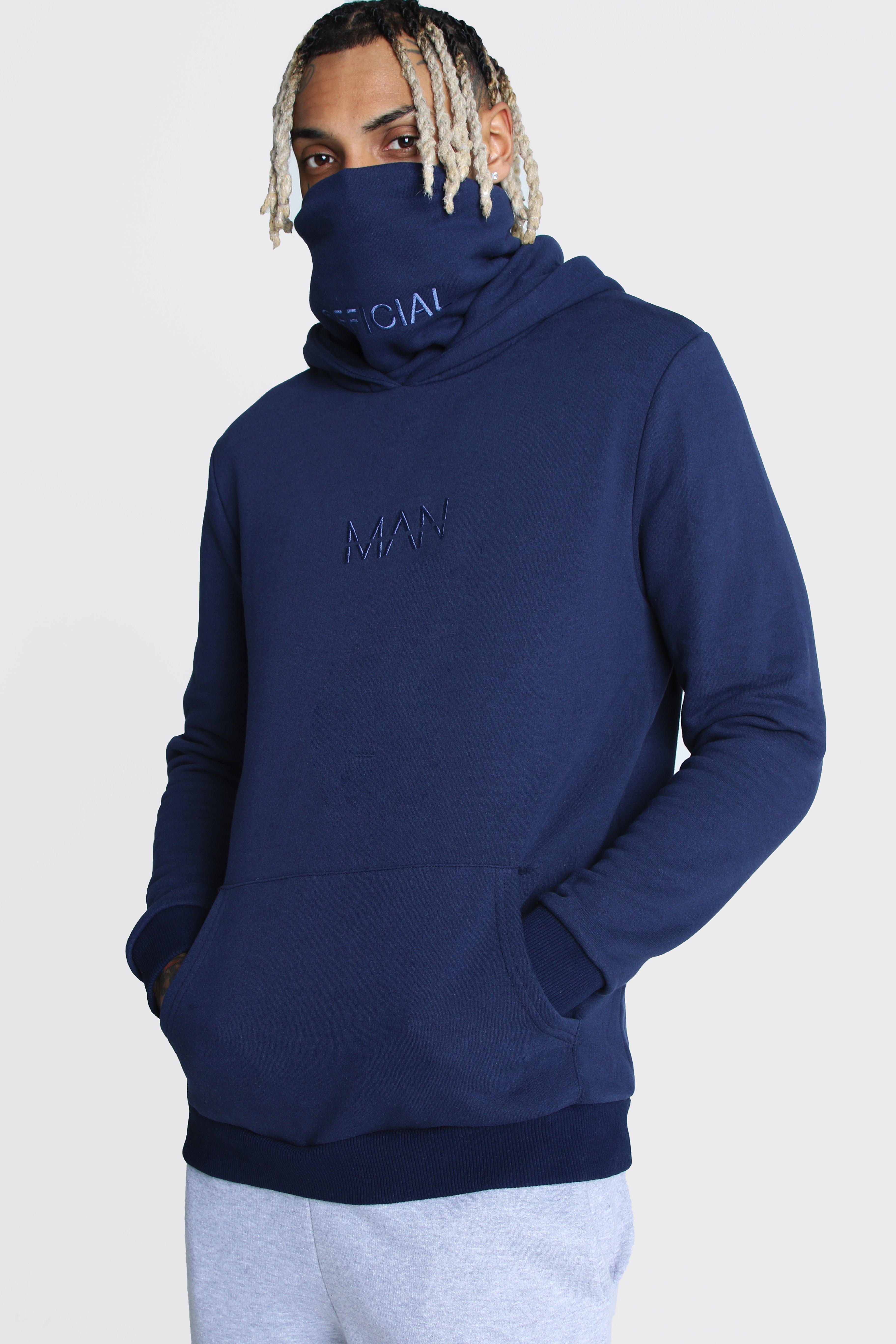

Худи MAN с шарфом-снудом, Navy