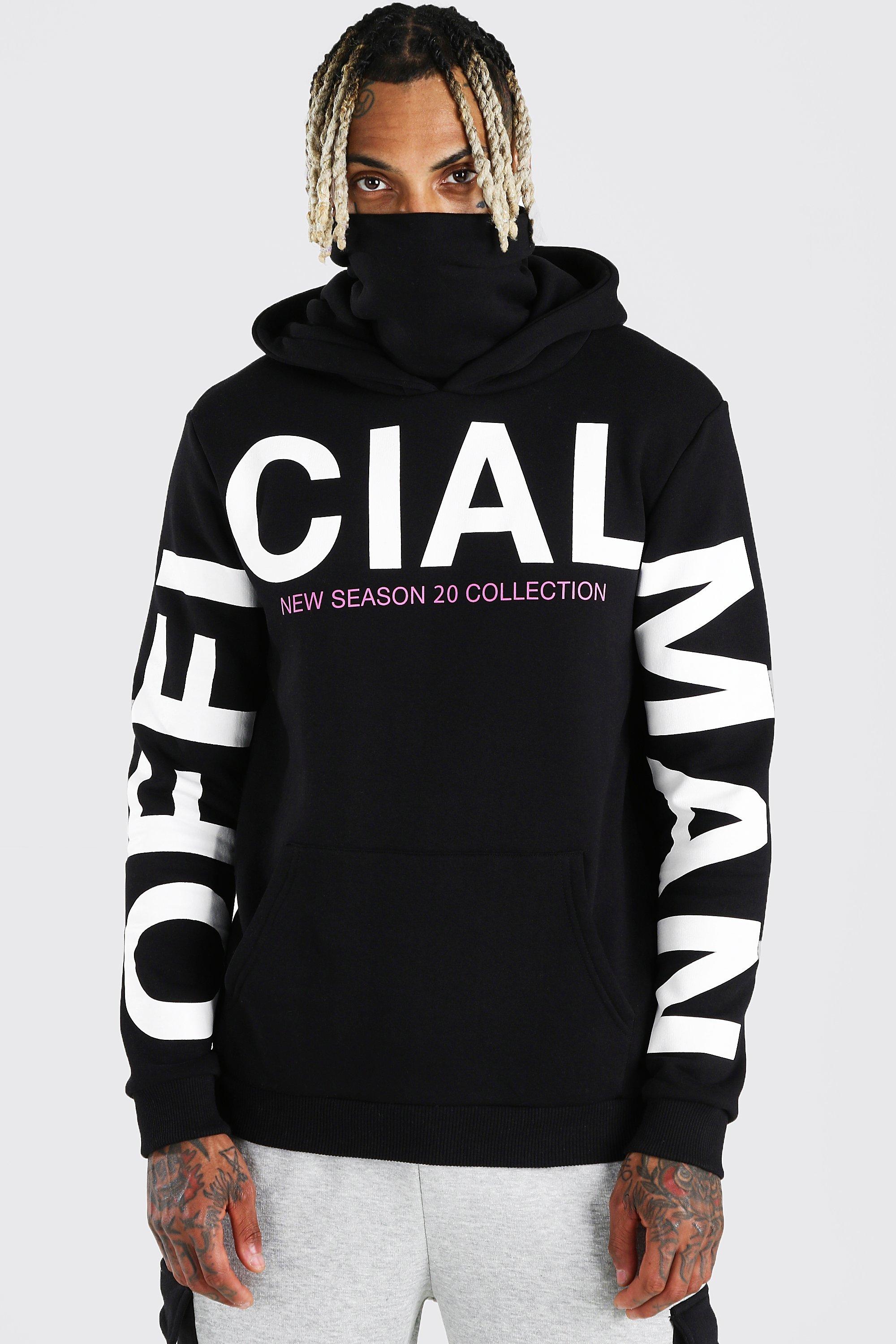 sleeve print hoodie