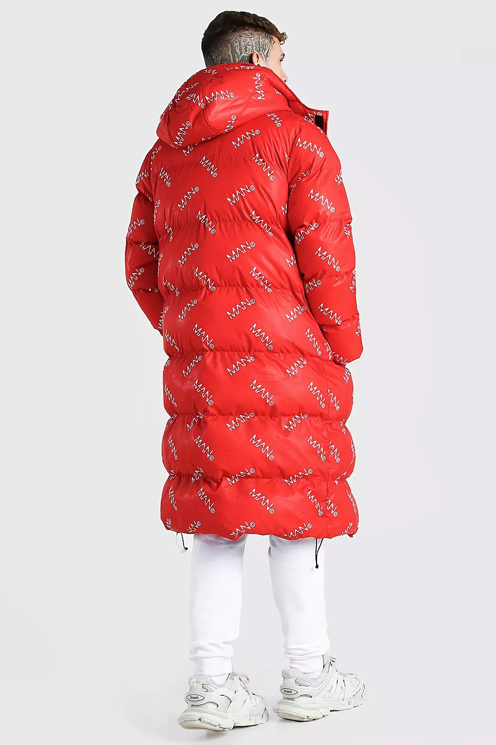 Boohooman long puffer store jacket