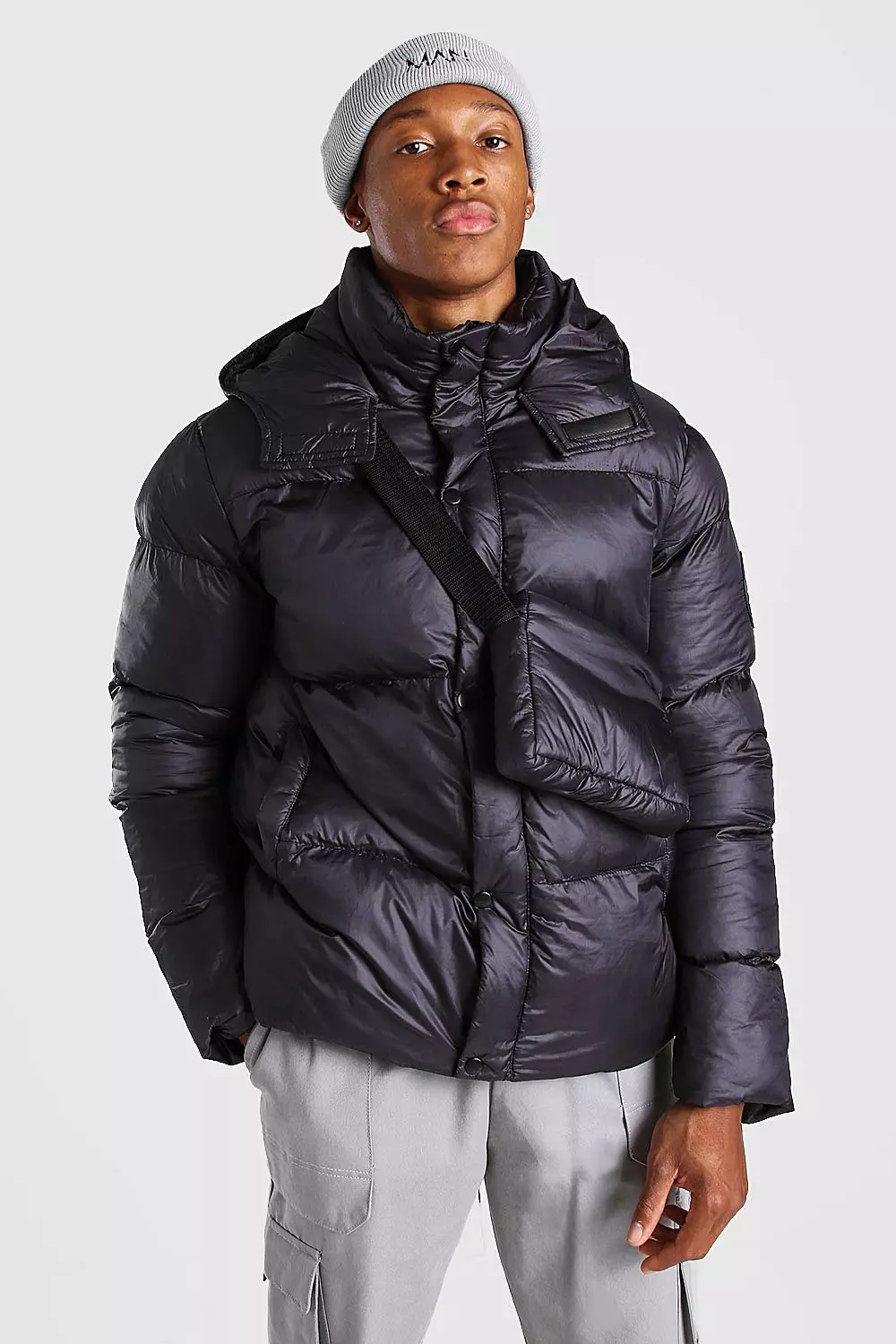 High Shine Quilted Zip Through Jacket